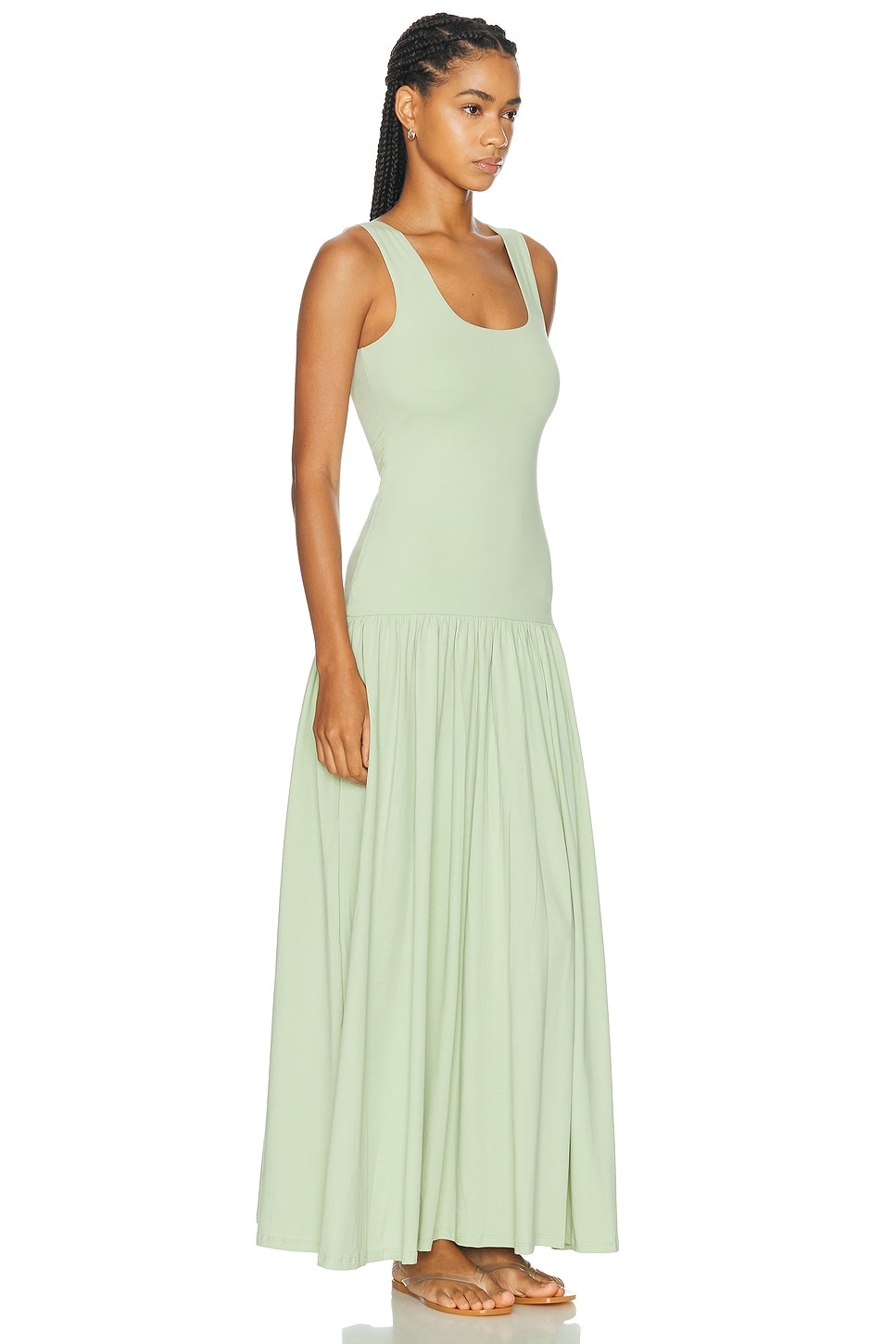 By Malene Birger Marcielle Gathered Sleeveless Dress In Gray