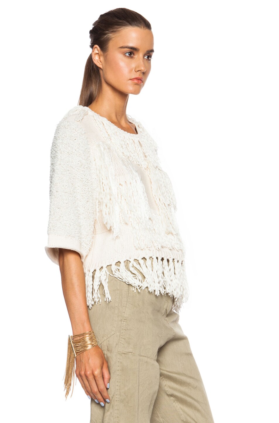 By Malene Birger Josta Linen-Blend Sweater in Cream | FWRD