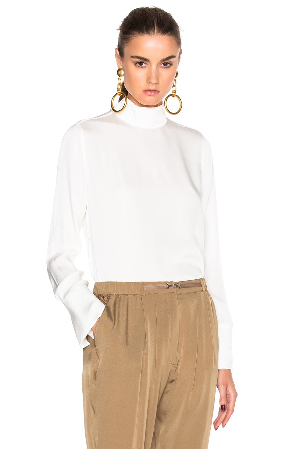 Image 1 of By Malene Birger Chara Top in Soft White