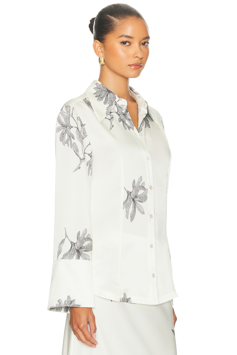 By Malene Birger Rosiannas Satin Shirt In White
