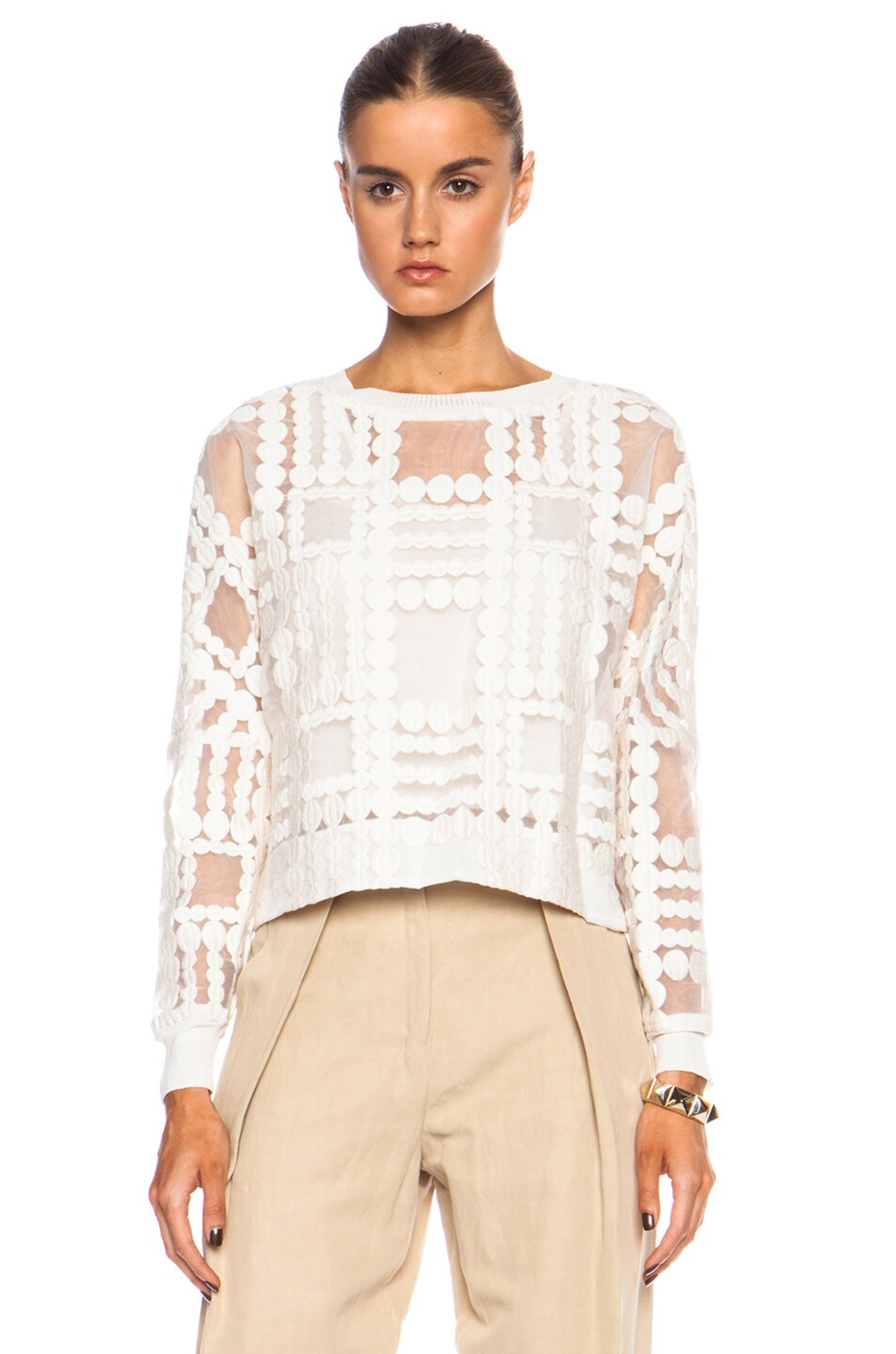 Image 1 of By Malene Birger Pura Polyamide Blouse in Cream