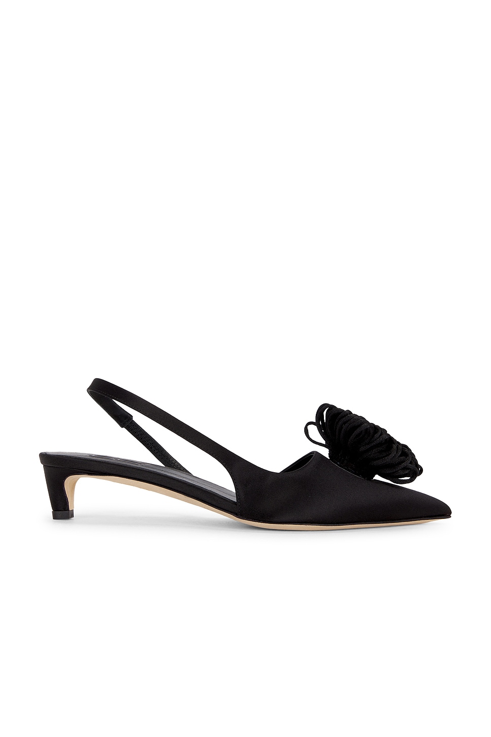 Image 1 of By Malene Birger Laiolo Satin Slingback Pump in Black
