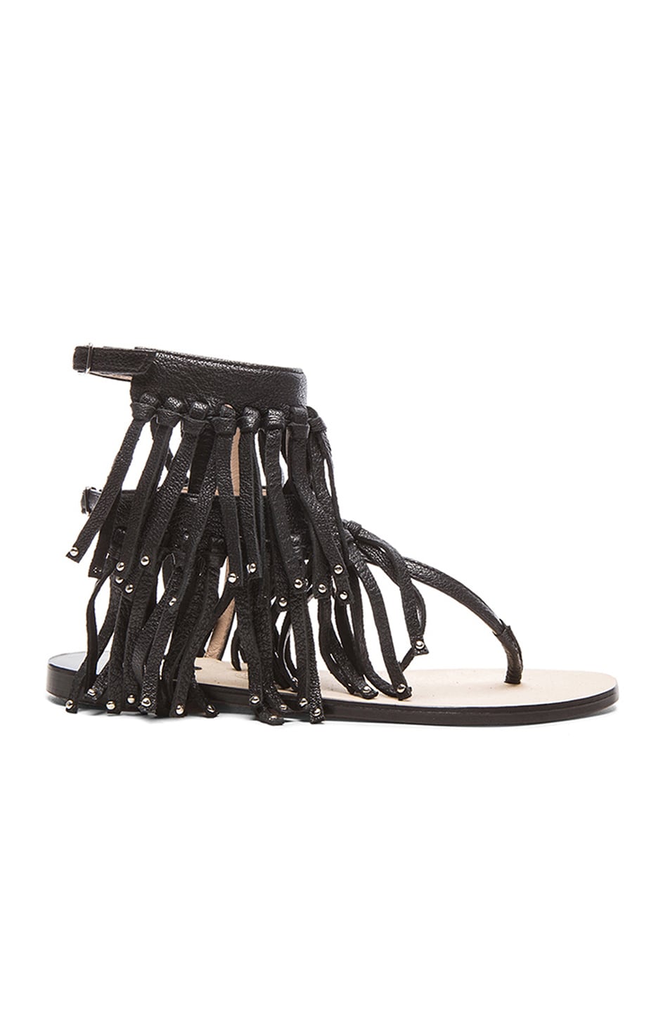 Image 1 of By Malene Birger Nuntaga Leather Sandals in Black