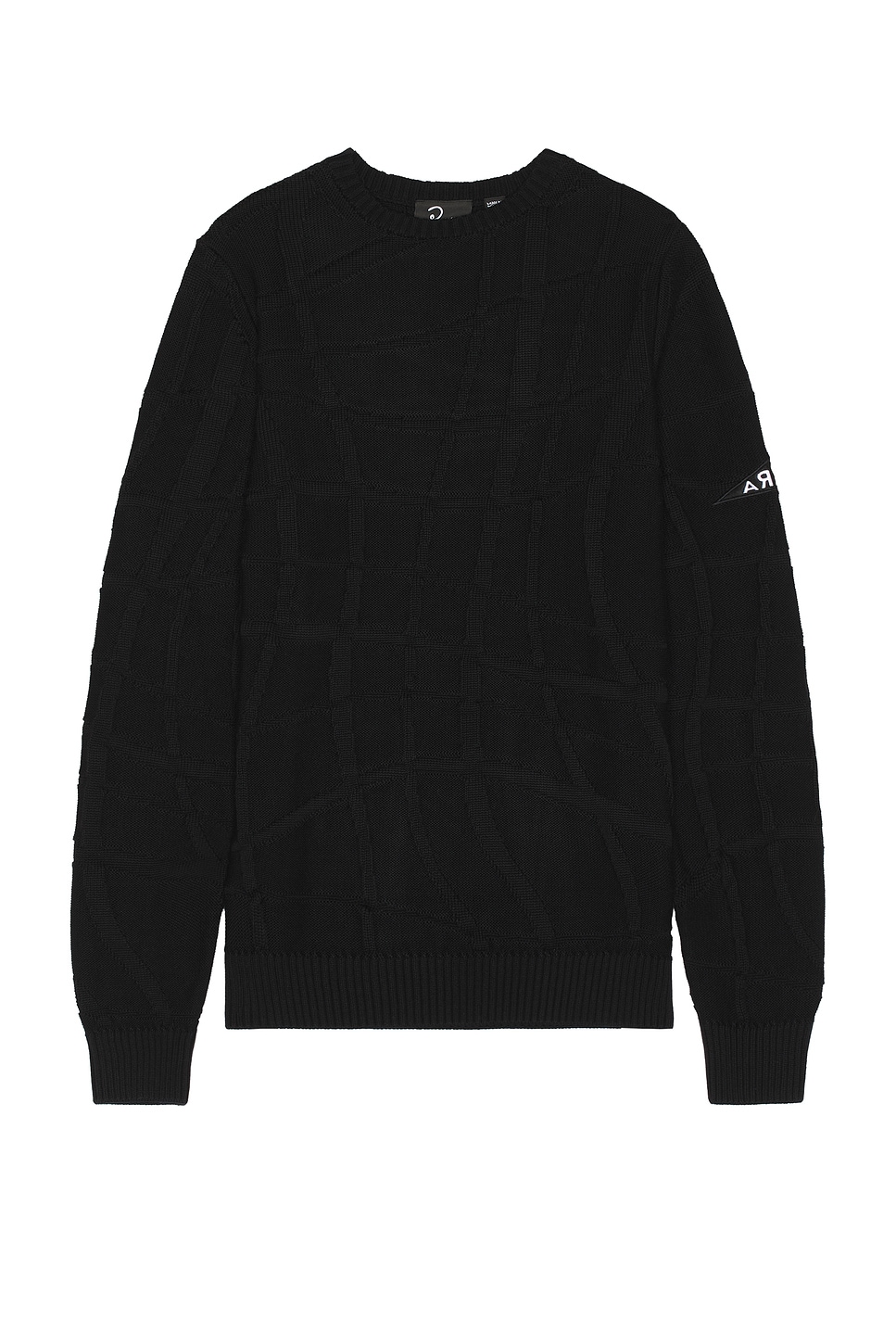 Your Boring Abstract Village Knitted Pullover in Black