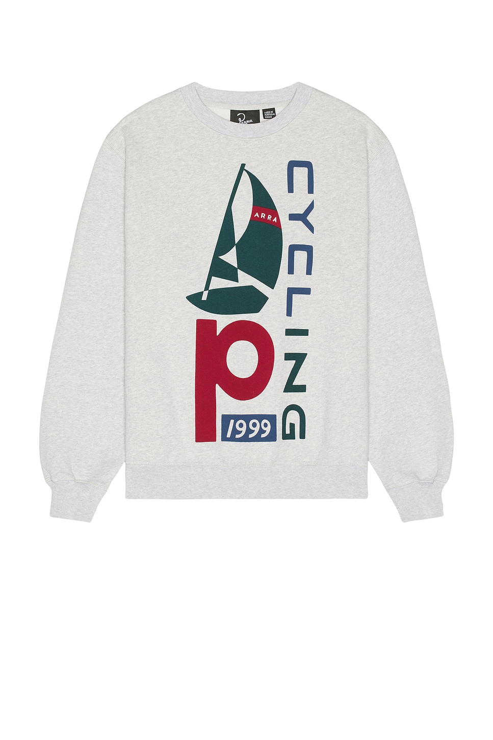 Image 1 of By Parra Sail Bike Crewneck Sweatshirt in Heather Grey
