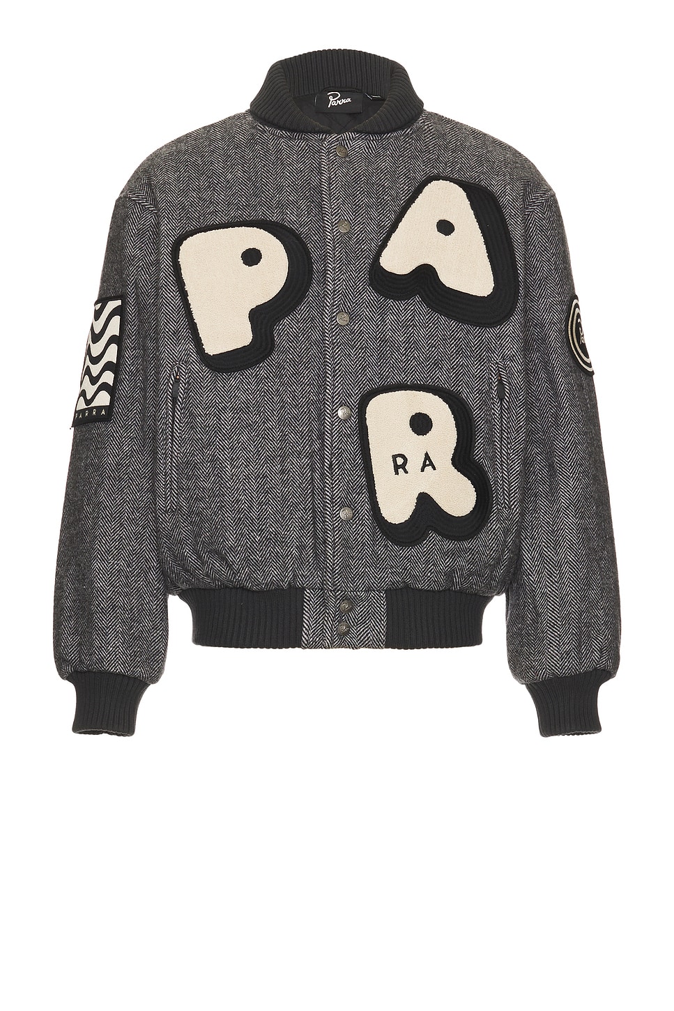 Rounded PAR Varsity Jacket in Grey