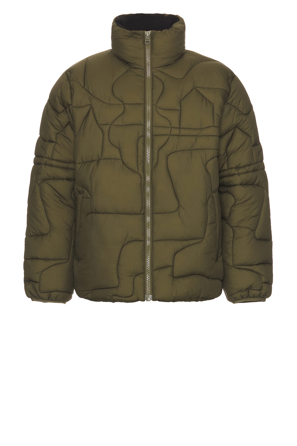 Boring Village Puffer Jacket in Olive