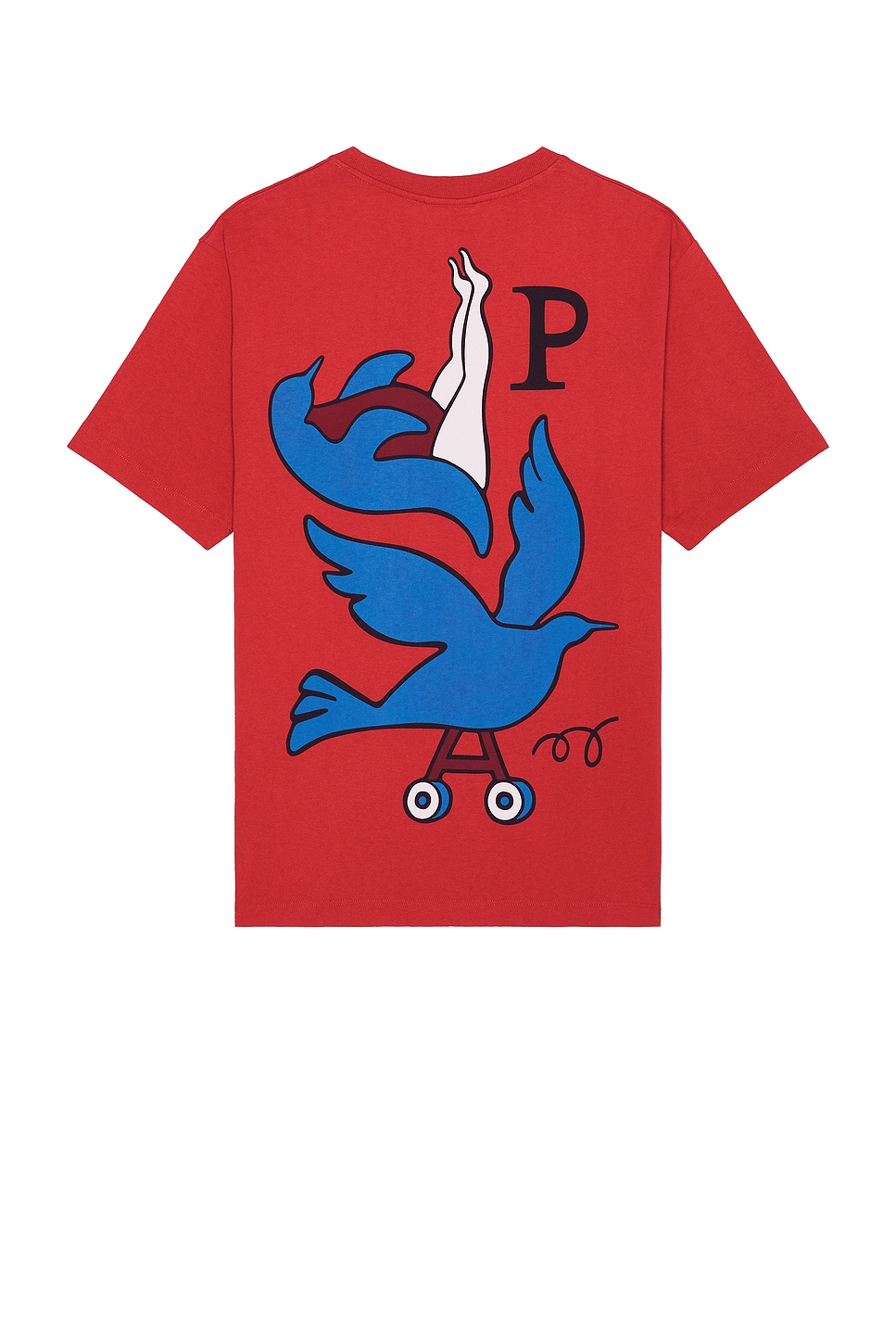 Wheeled Bird T-shirt in Orange