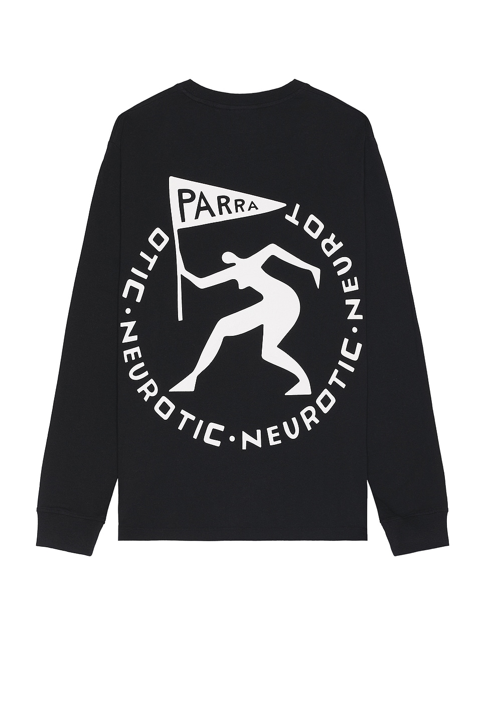 Image 1 of By Parra Neurotic Flag Long Sleeve T-shirt in Black