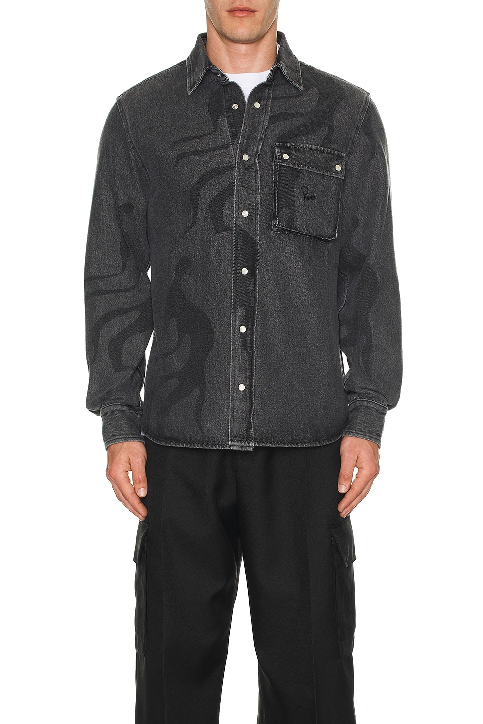 Image 1 of By Parra The Stalkers Shirt in Washed Grey