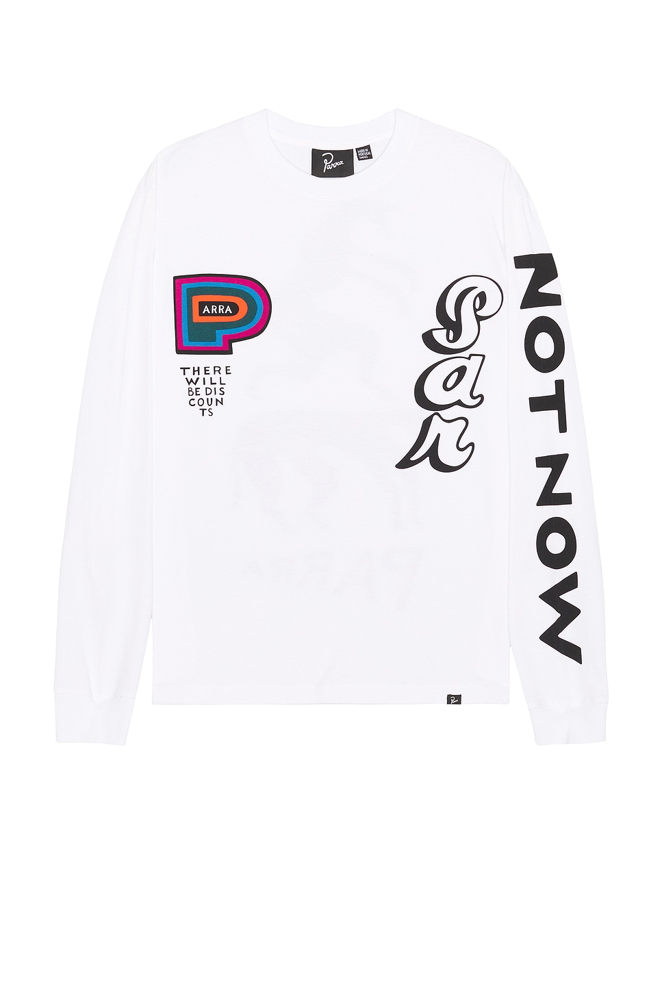 Image 1 of By Parra There Will Be Not Long Sleeve T-Shirt in White