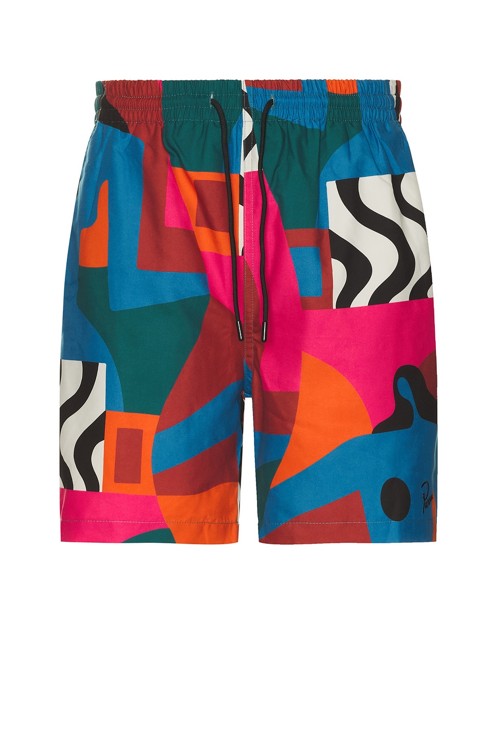 Image 1 of By Parra Distorted Water Swim Shorts in Multi