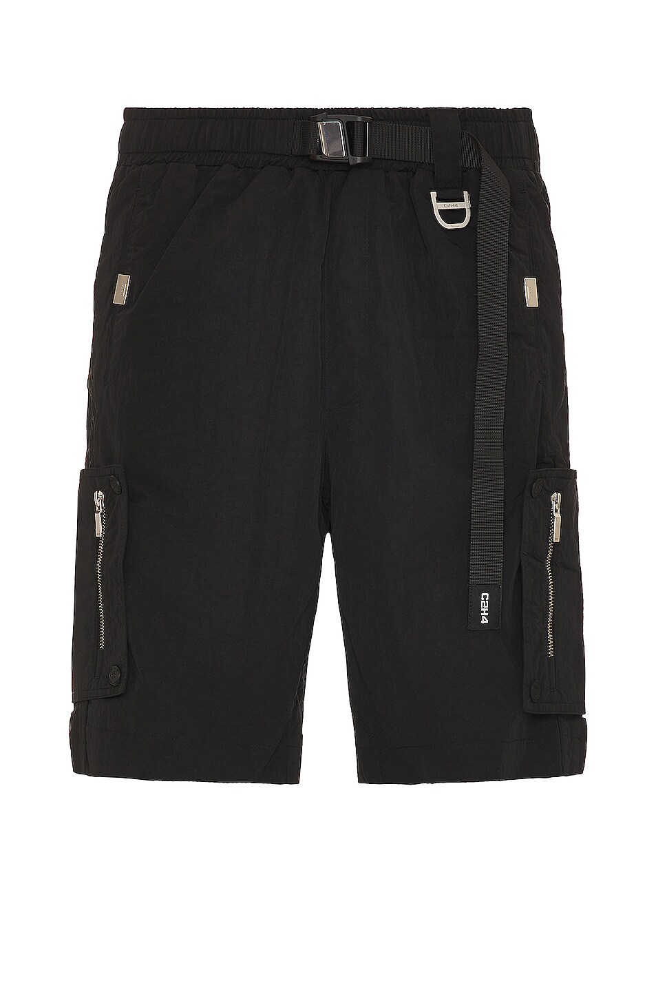 Image 1 of C2H4 Side Pockets Track Shorts in Black