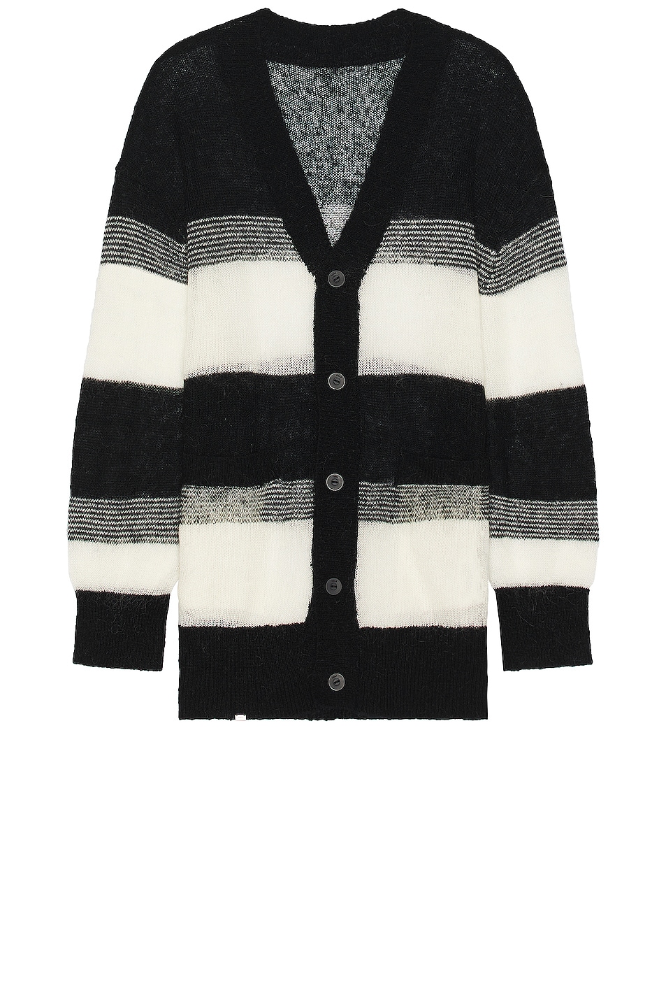 Image 1 of C2H4 Enfilade Mohair Cardigan in Black & Gray
