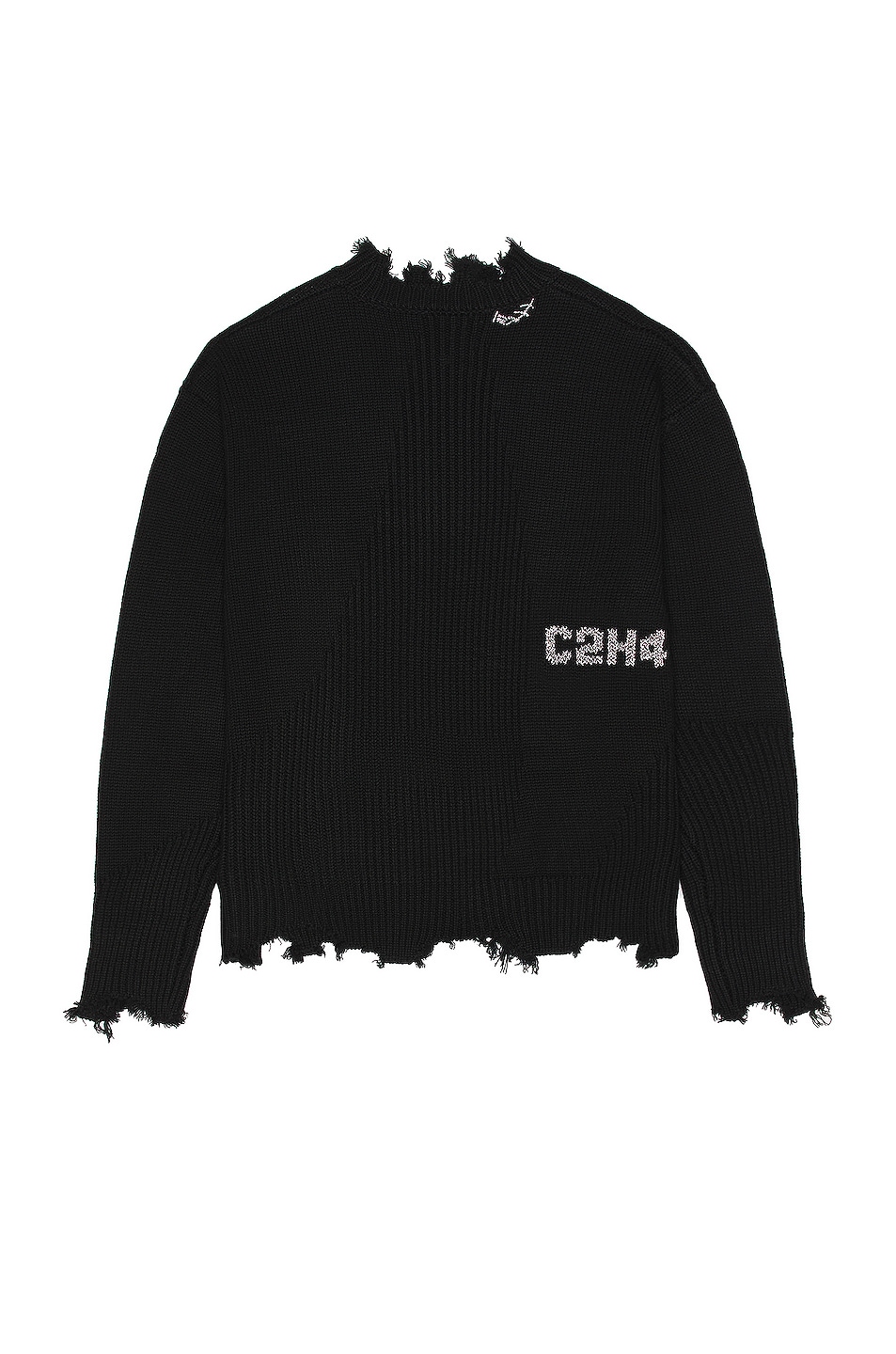 Image 1 of C2H4 Arc Sculpture Knit Sweater in Black