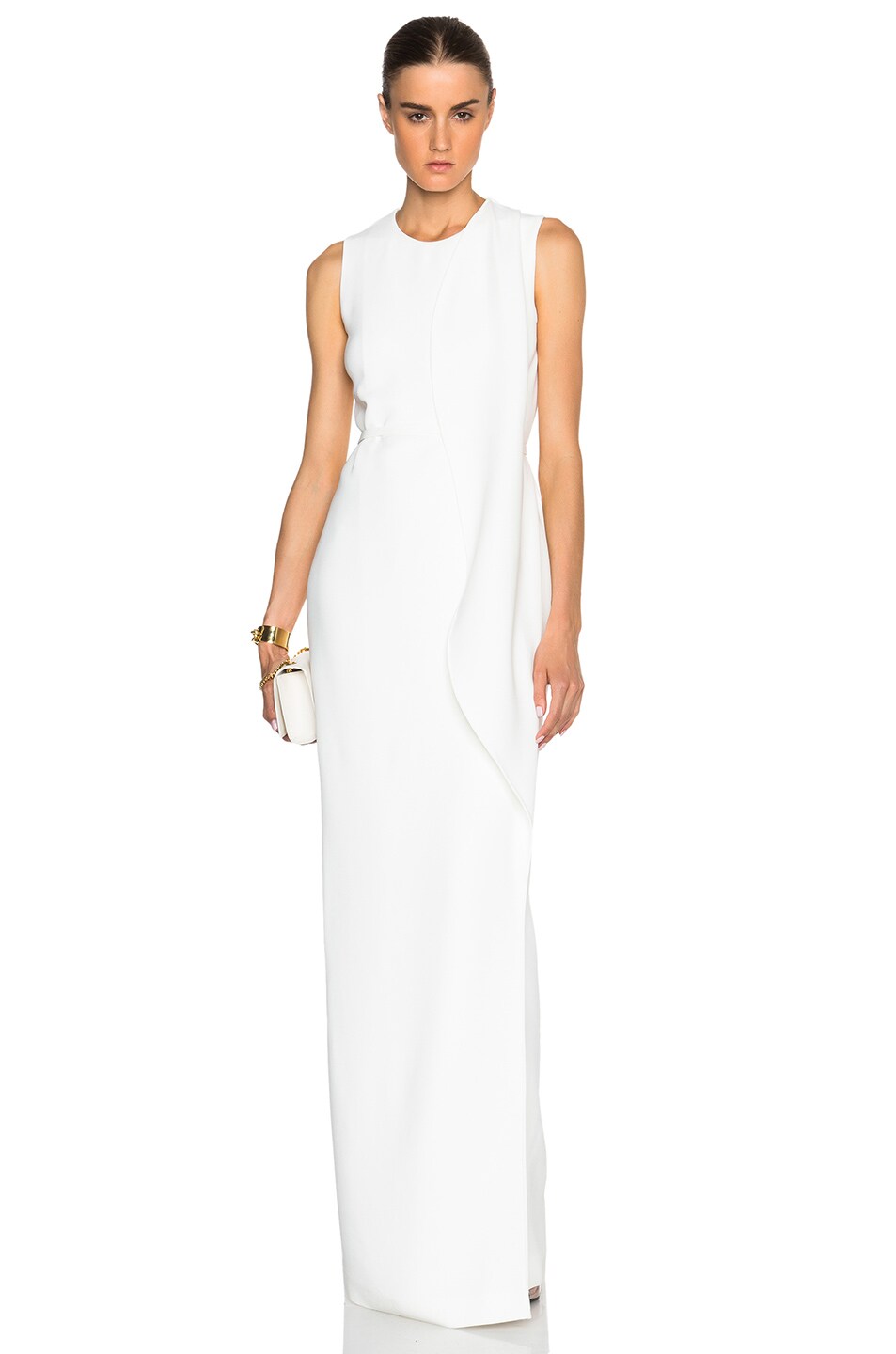 Image 1 of Calvin Klein Collection Ditte Cady Gown in White
