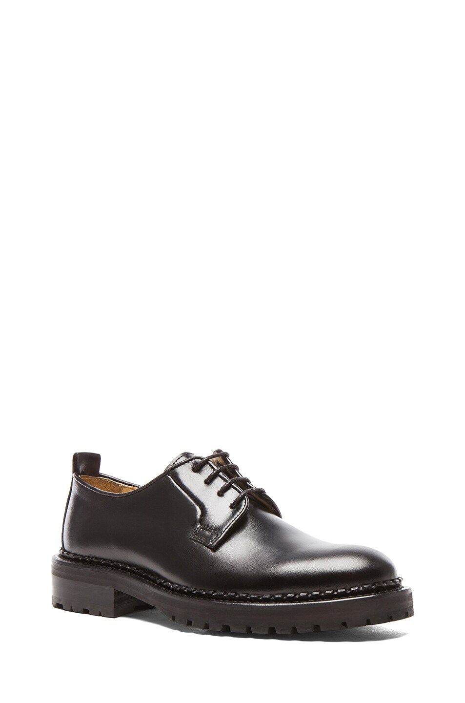 Carven Lug Sole Leather Dress Shoes in Black | FWRD