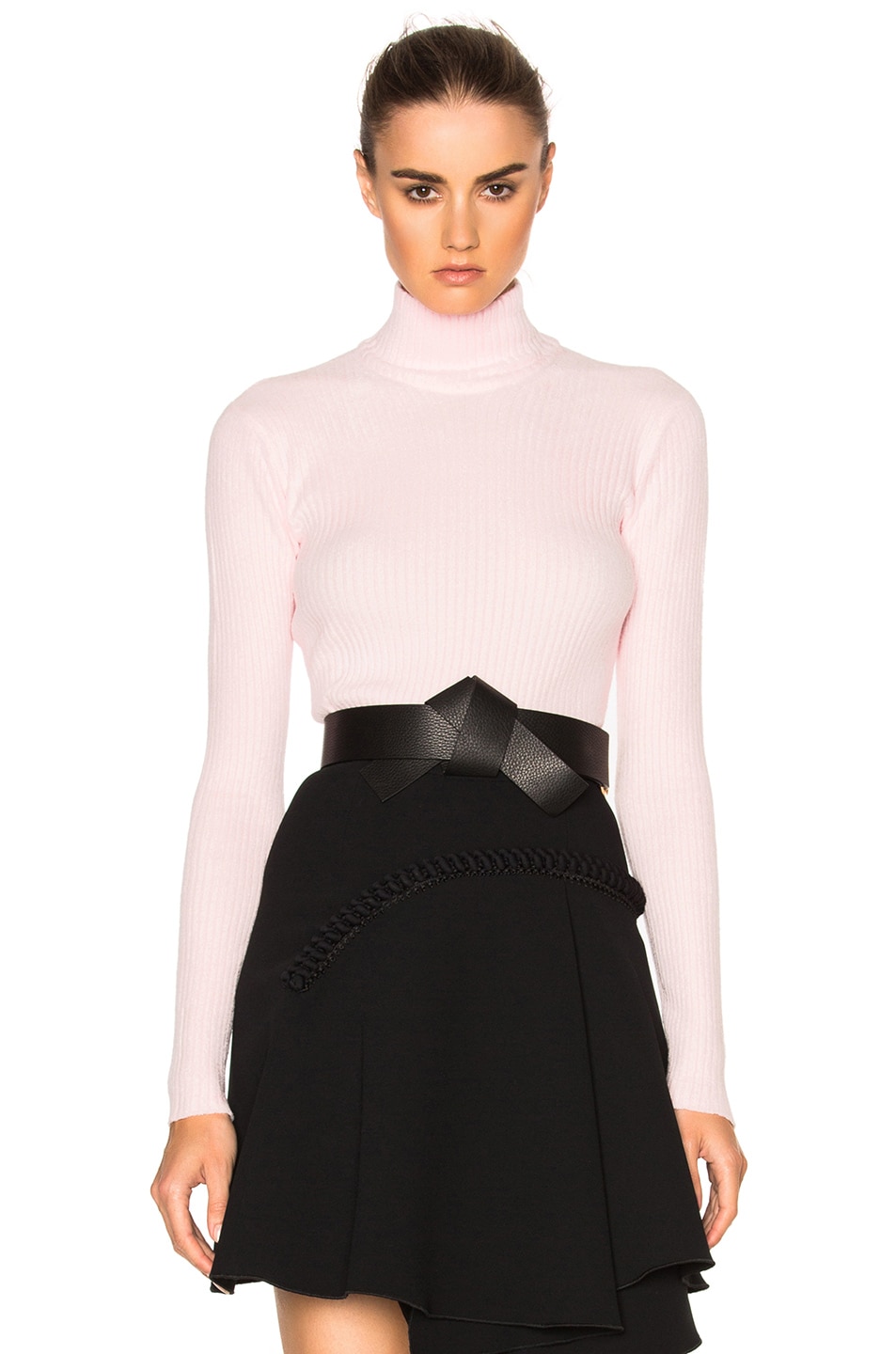 Image 1 of Carven Turtleneck Sweater in Rose Clair