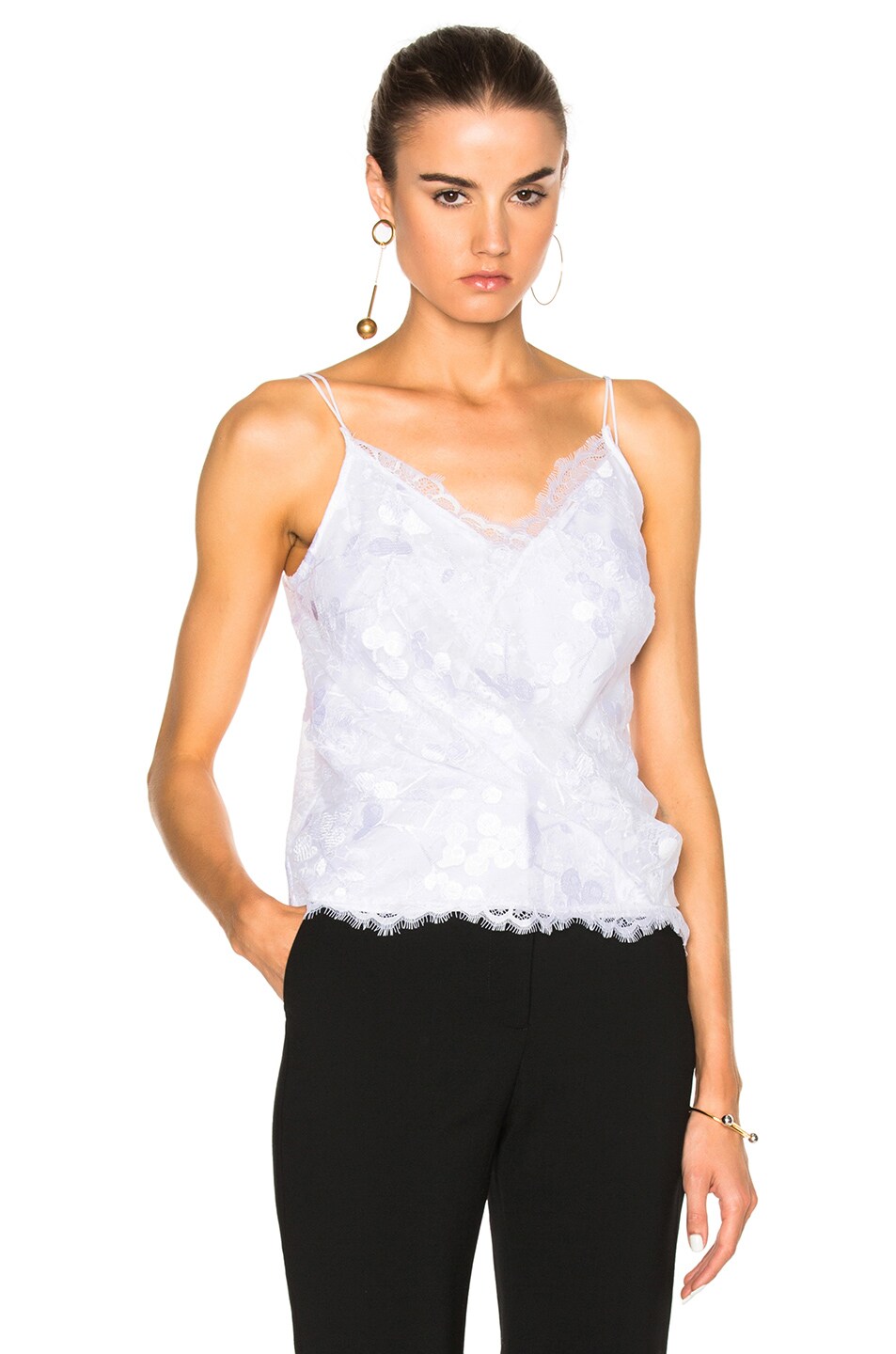 Image 1 of Carven Draped Tank Top in White