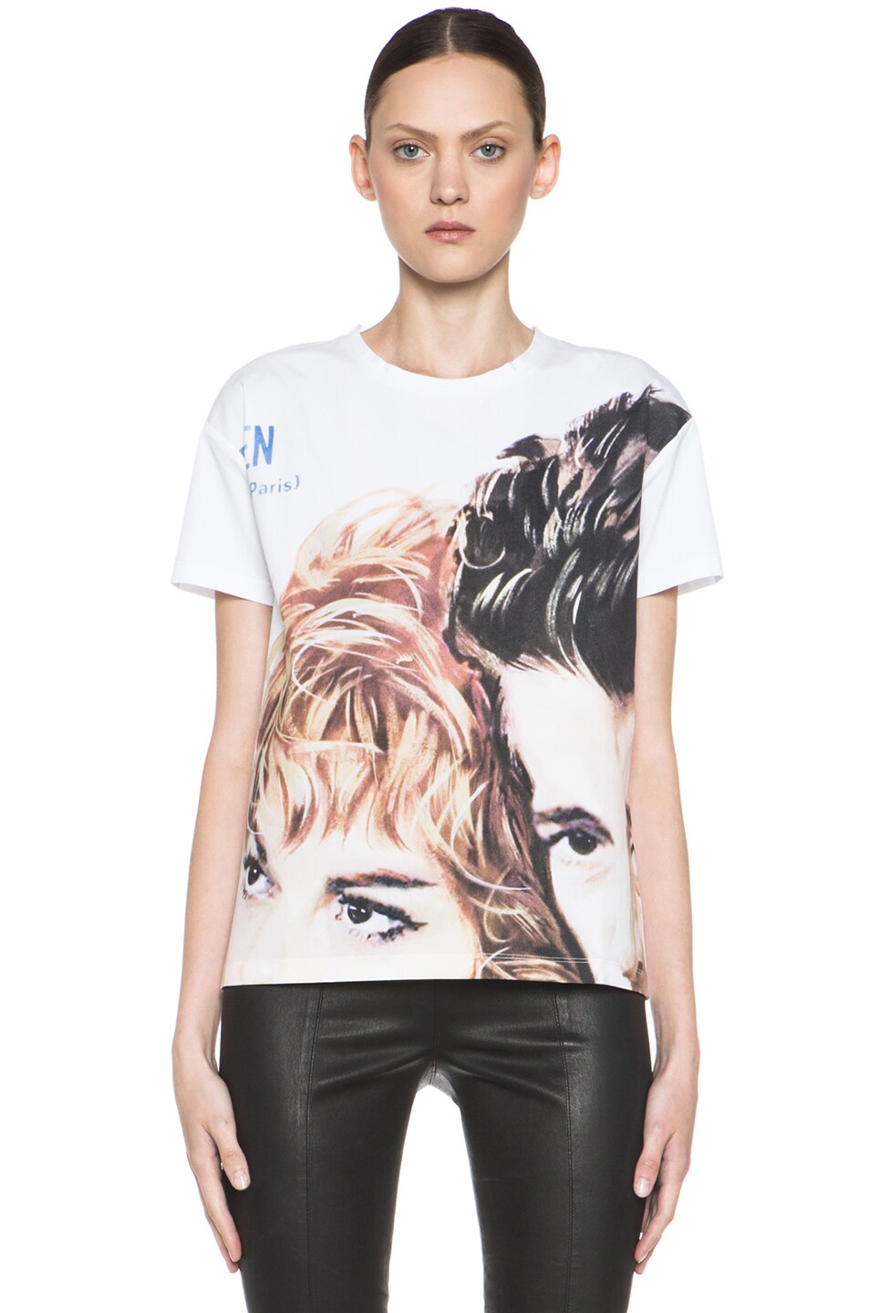 Image 1 of Carven Printed Jersey Tee in White