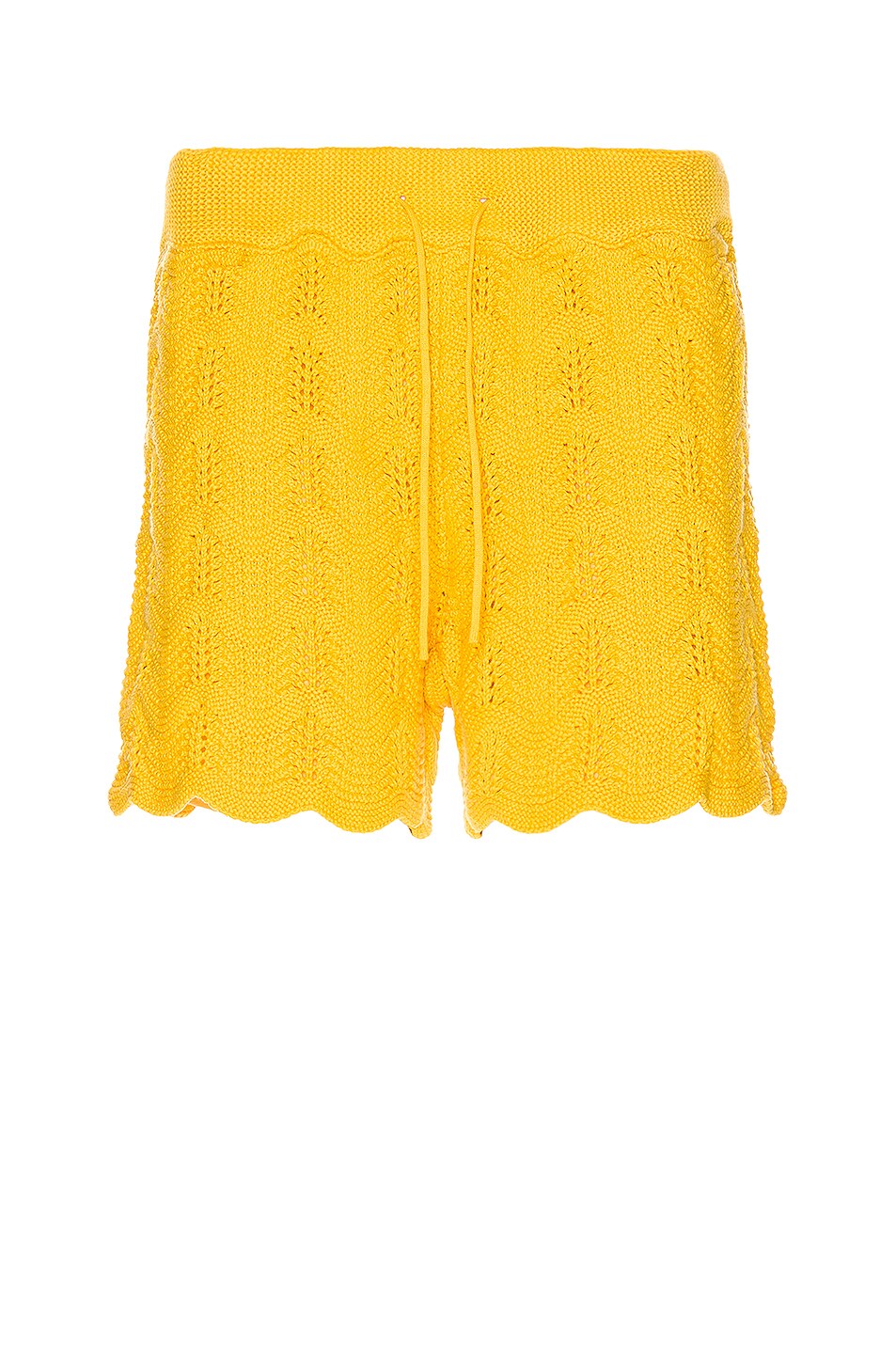 Image 1 of Casablanca Crochet Shorts in Yellow