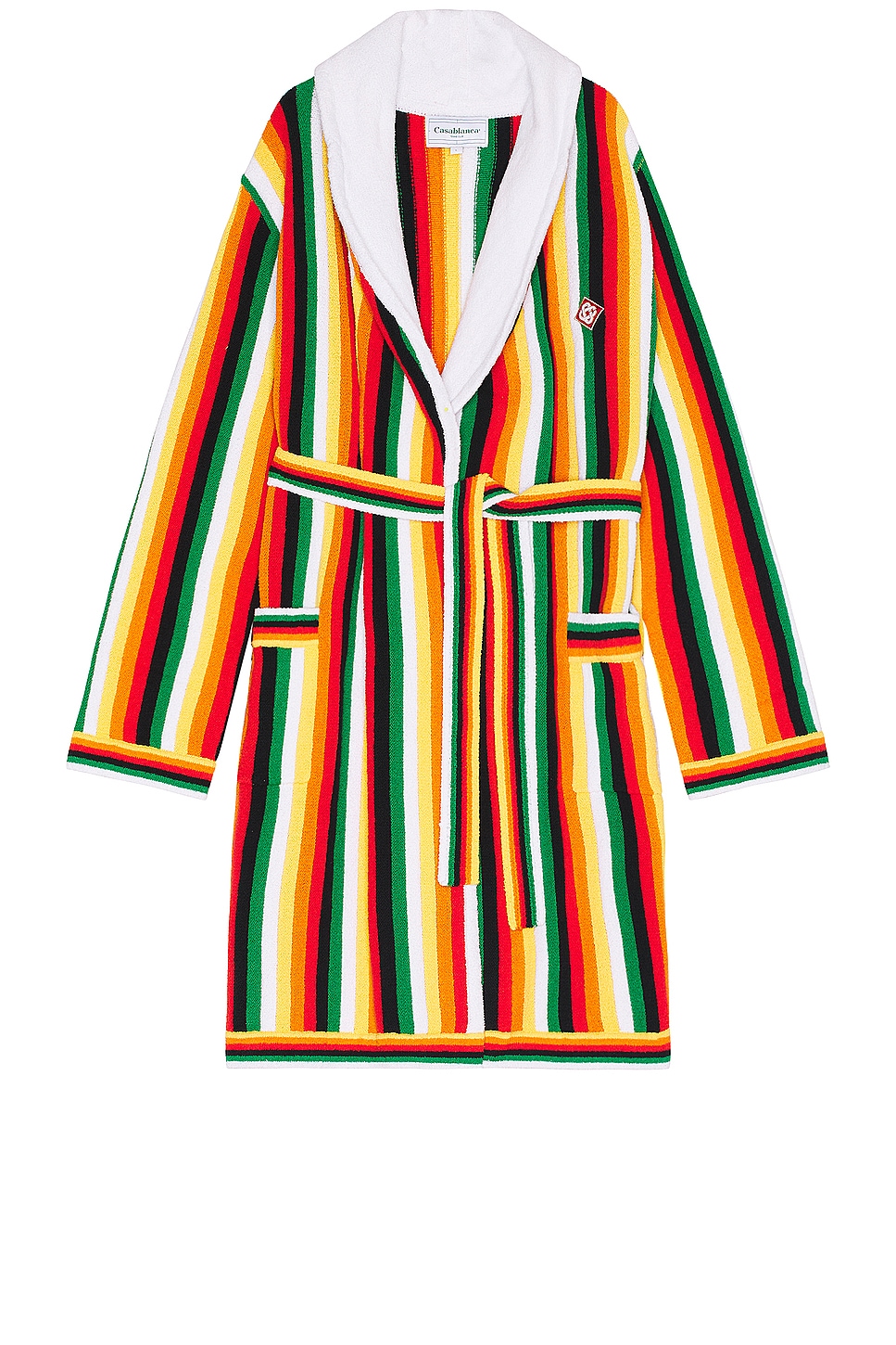 Image 1 of Casablanca Striped Towelling Robe in Multi