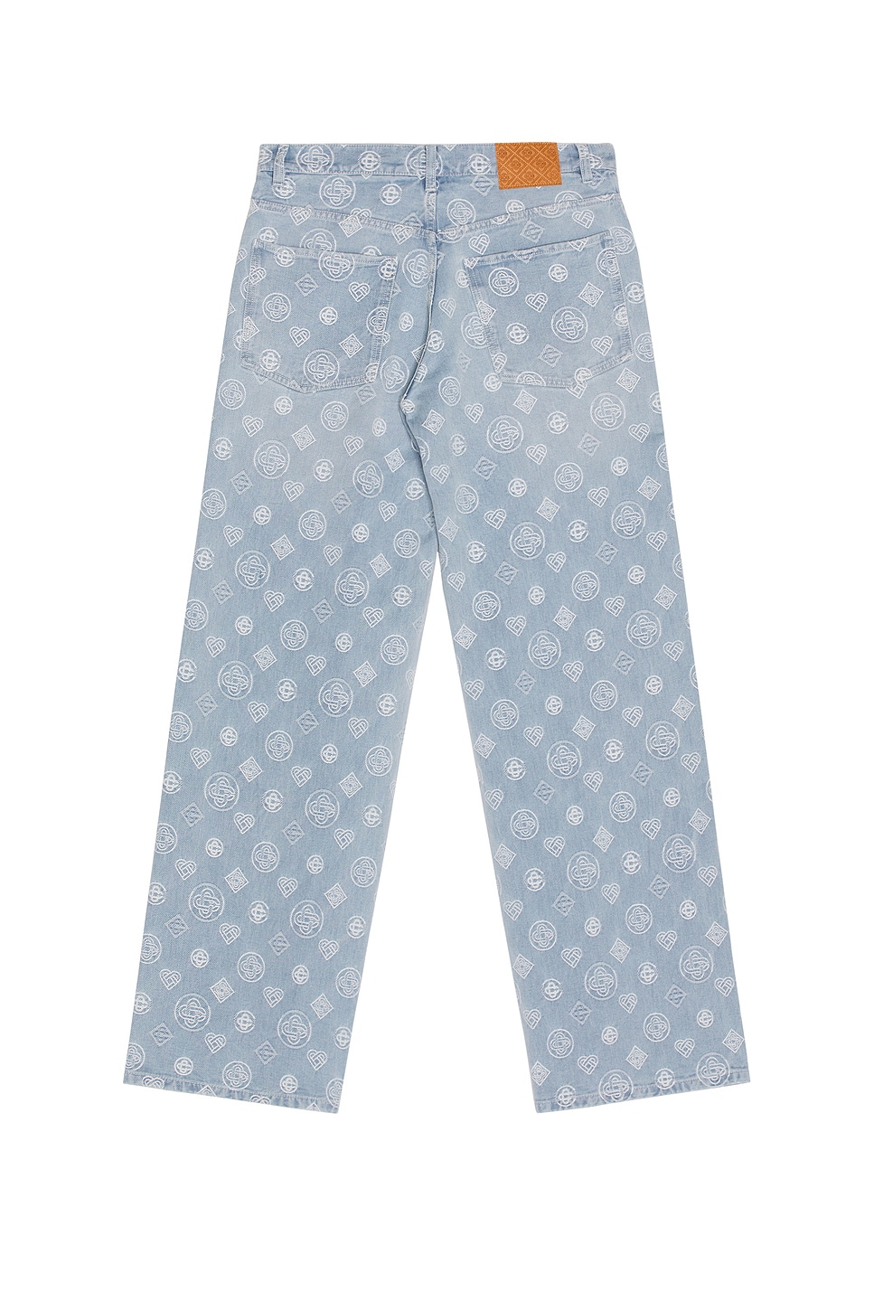Casablanca Relaxed Fit Monogram Jeans In Blue