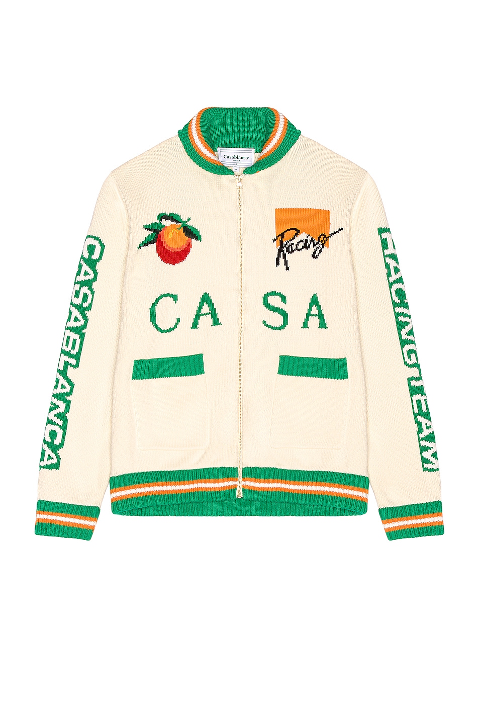 Image 1 of Casablanca Casa Racing Intarsia Knit in Off White
