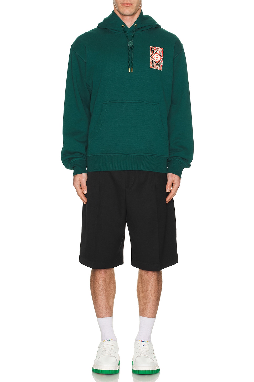 Image 1 of Casablanca Gothic Stacked Logo Printed Hoodie in Gothic Stacked Logo