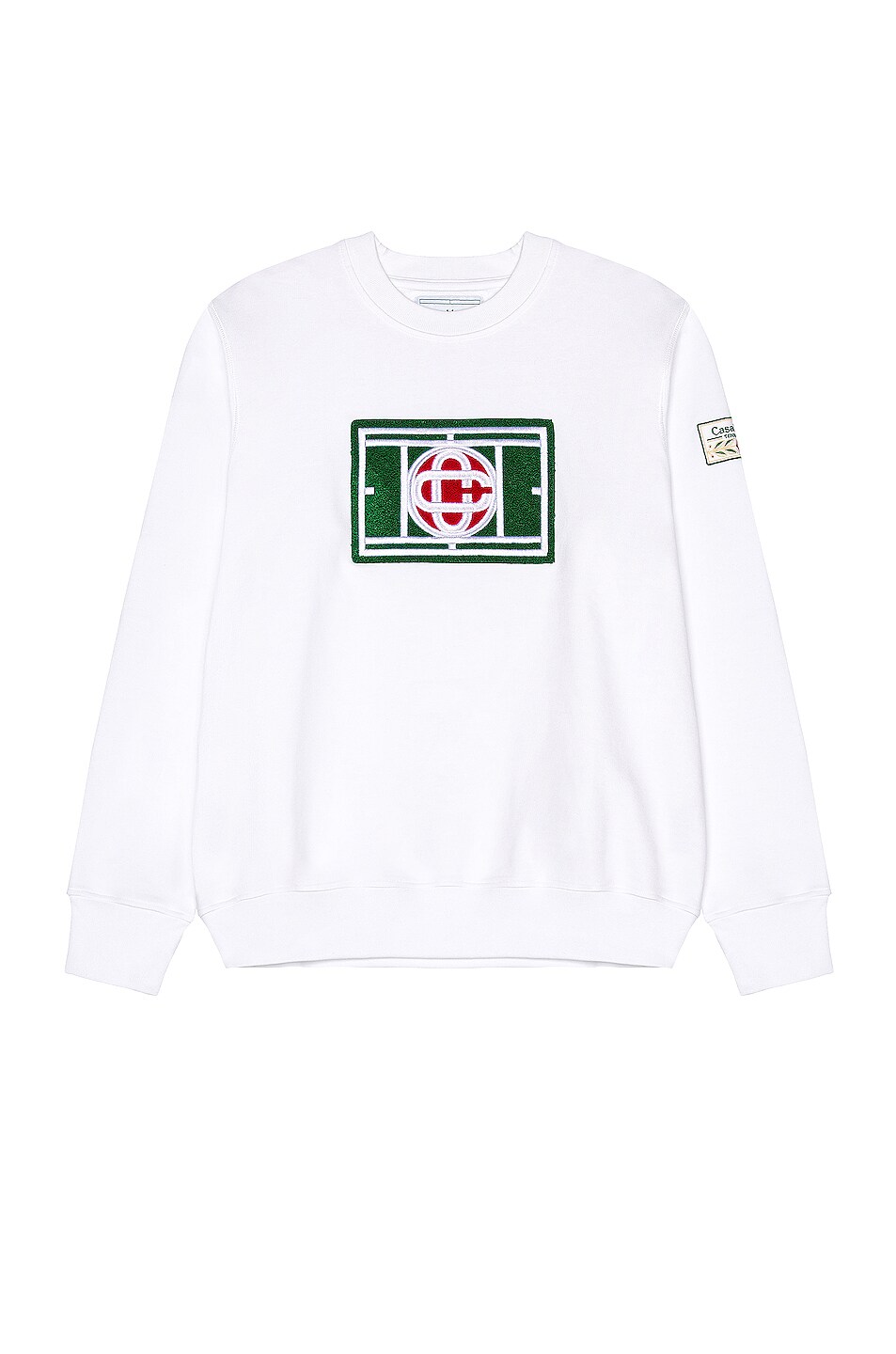 Image 1 of Casablanca Chenille Embroidered Sweatshirt in White
