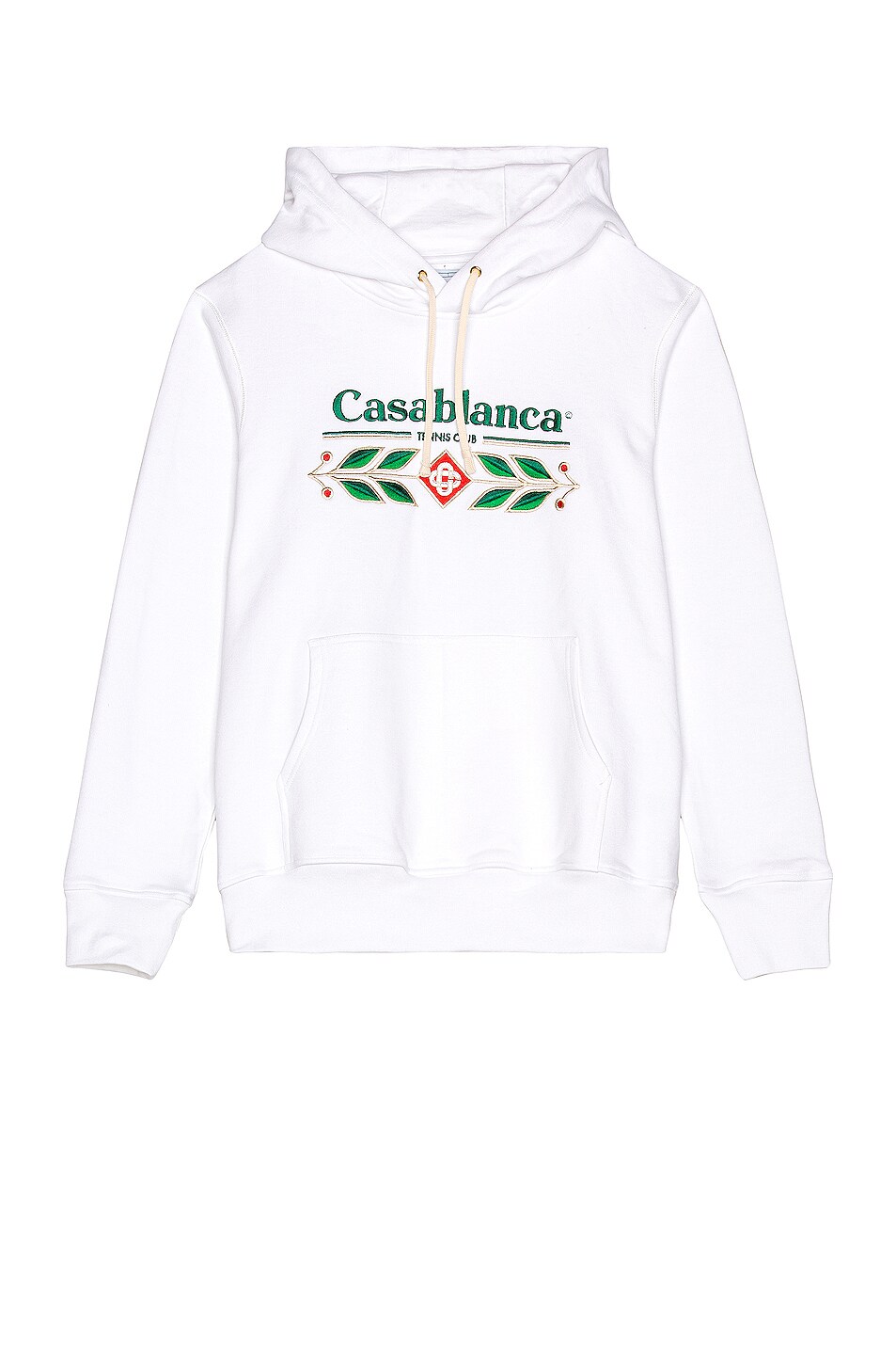 Image 1 of Casablanca Laurel Embroidered Hoodie in White