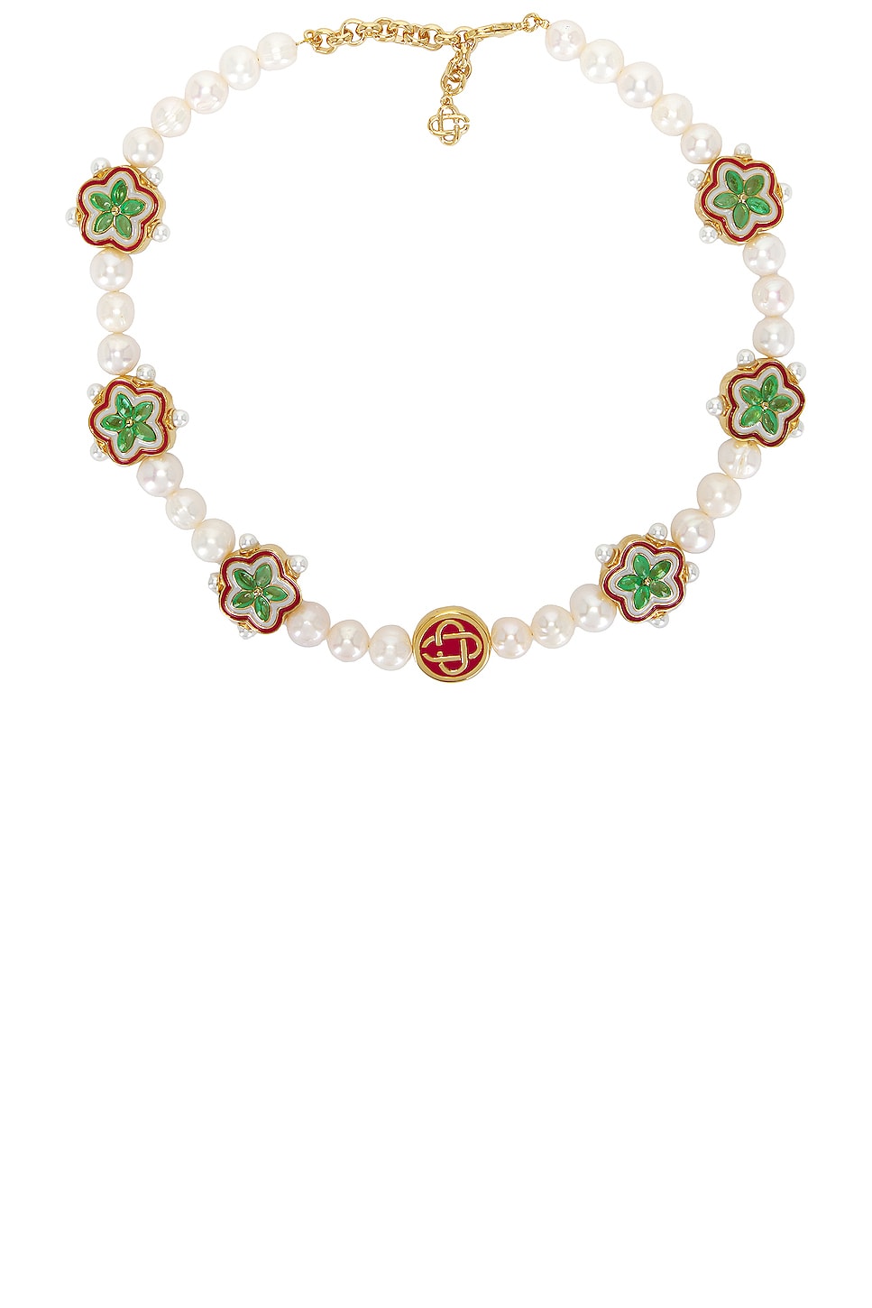 Image 1 of Casablanca Gradient Flower Short Necklace in Multi