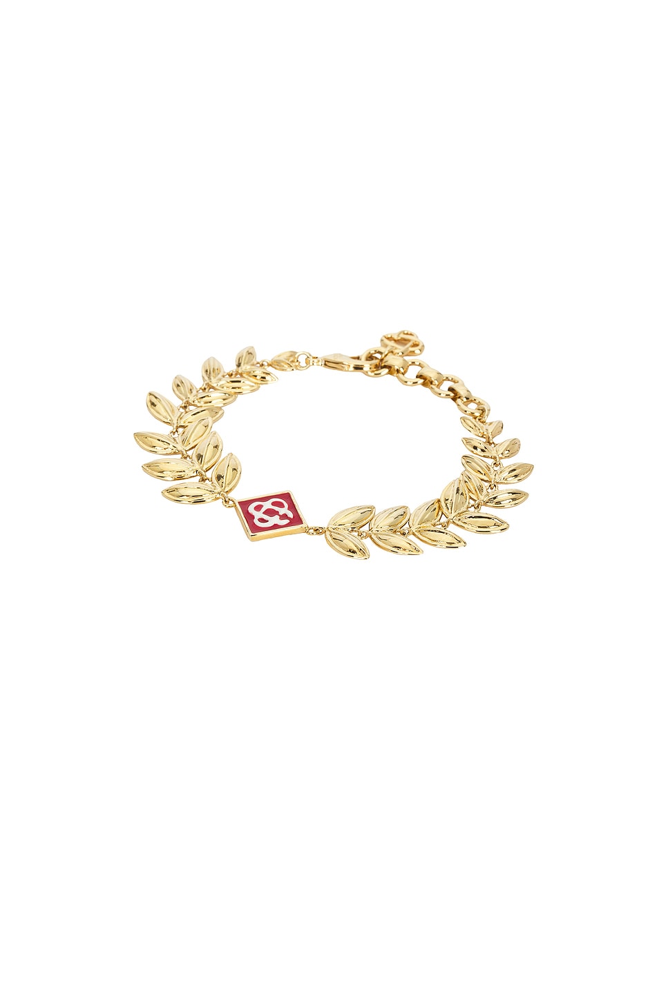 Laurel Leaf Bracelet in Metallic Gold