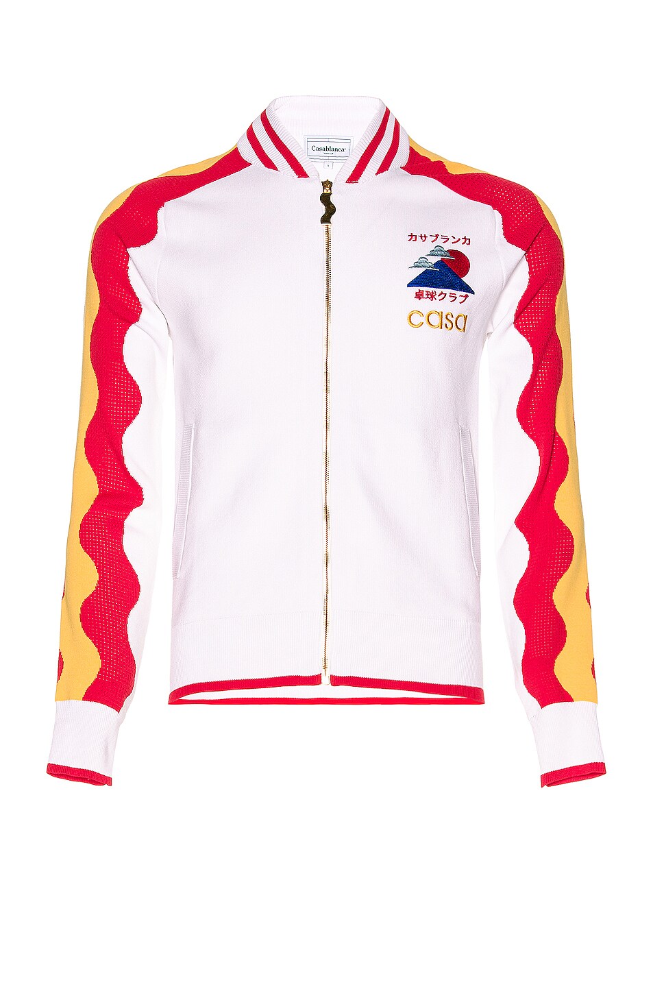 Image 1 of Casablanca Track Top in White & Red