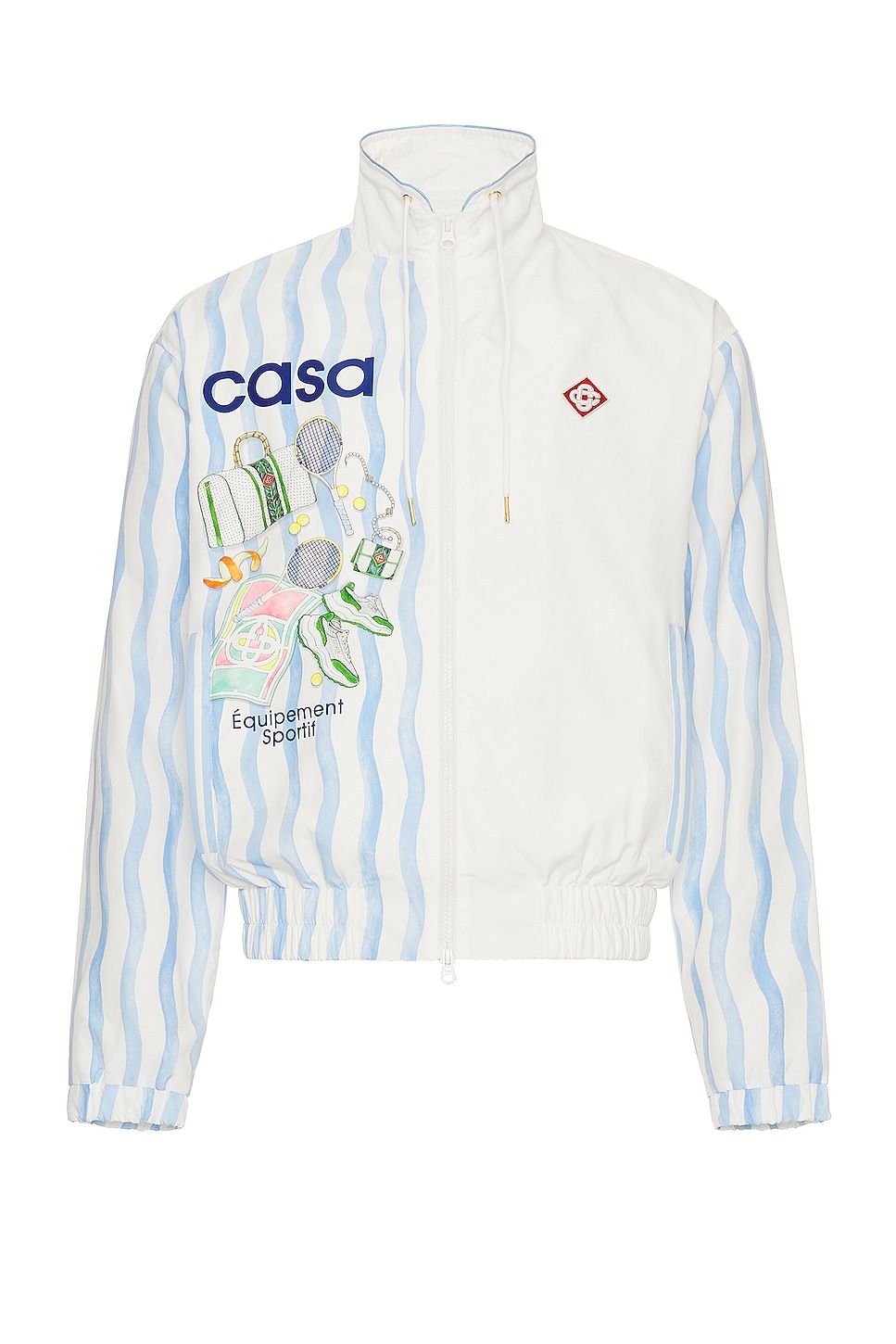 Image 1 of Casablanca Shell Suit Nylon Jacket in White