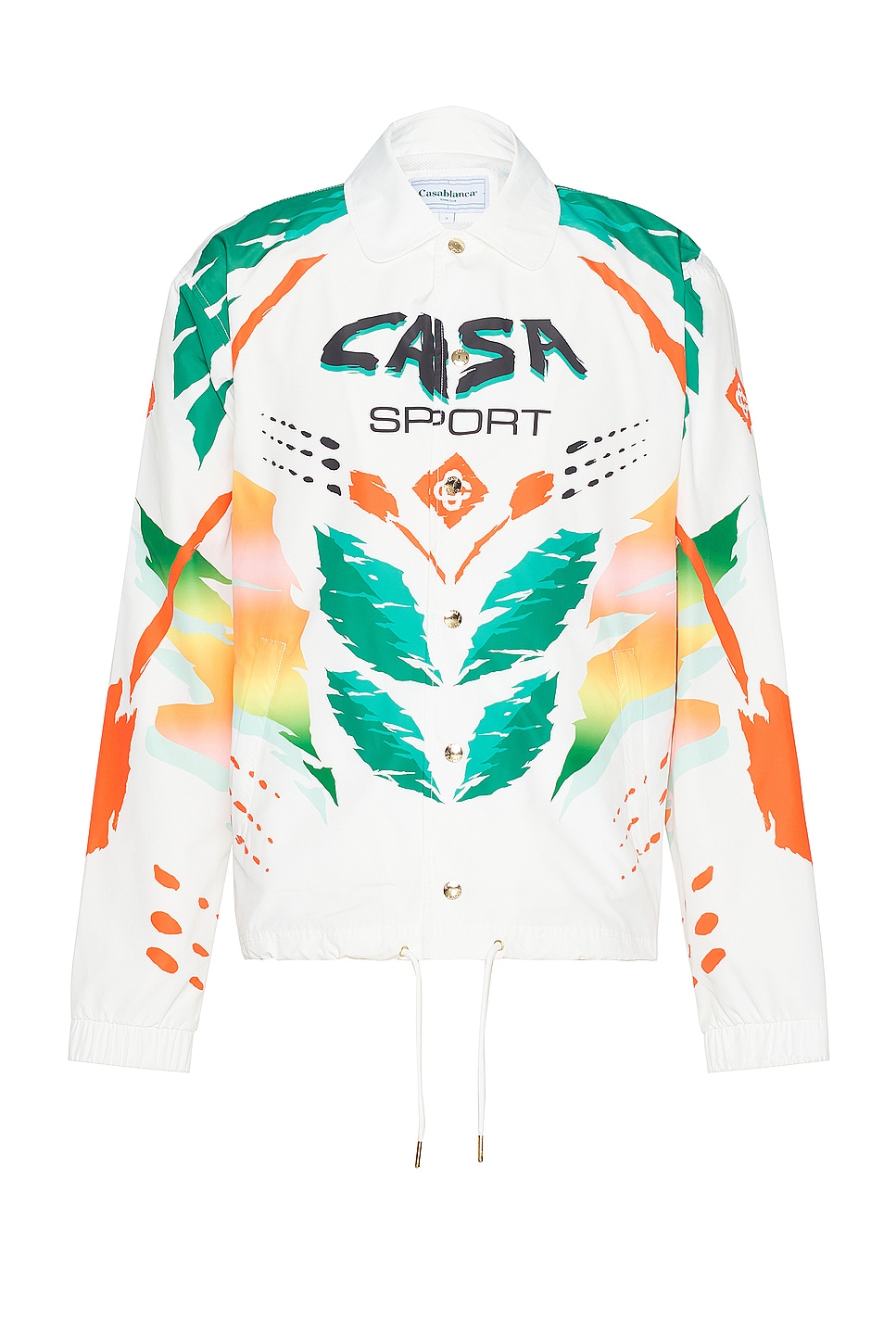 Image 1 of Casablanca Printed Coach Jacket in Casa Moto White