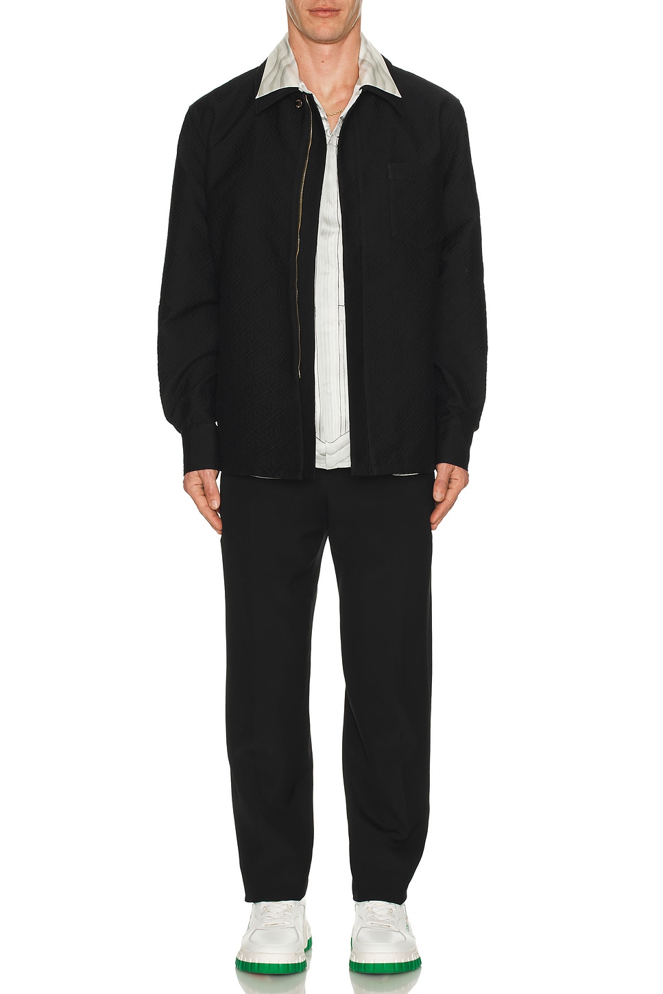 Image 1 of Casablanca Jacquard Shacket in Black