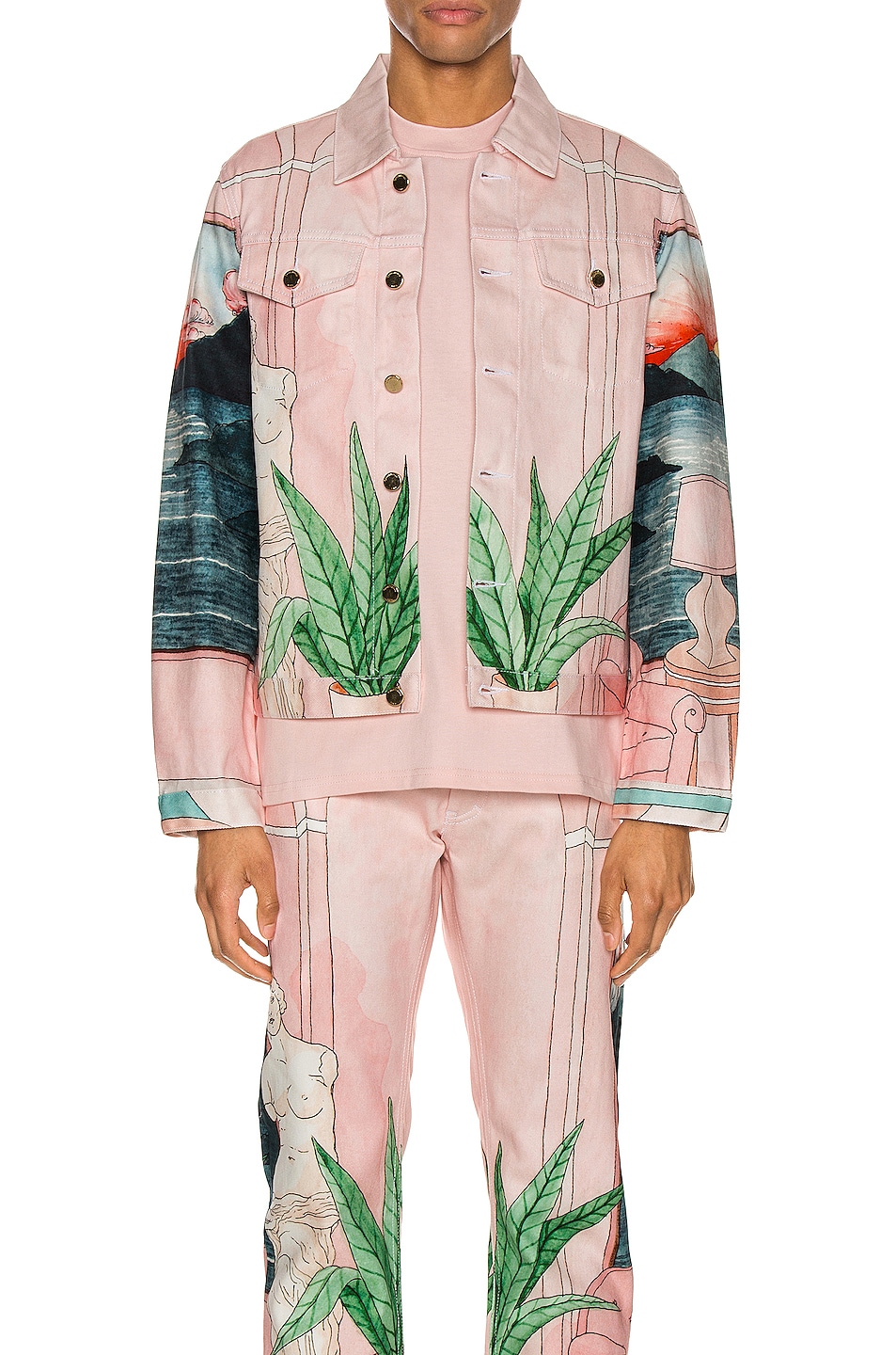 Image 1 of Casablanca Chambre 602 Denim Jacket in Pink