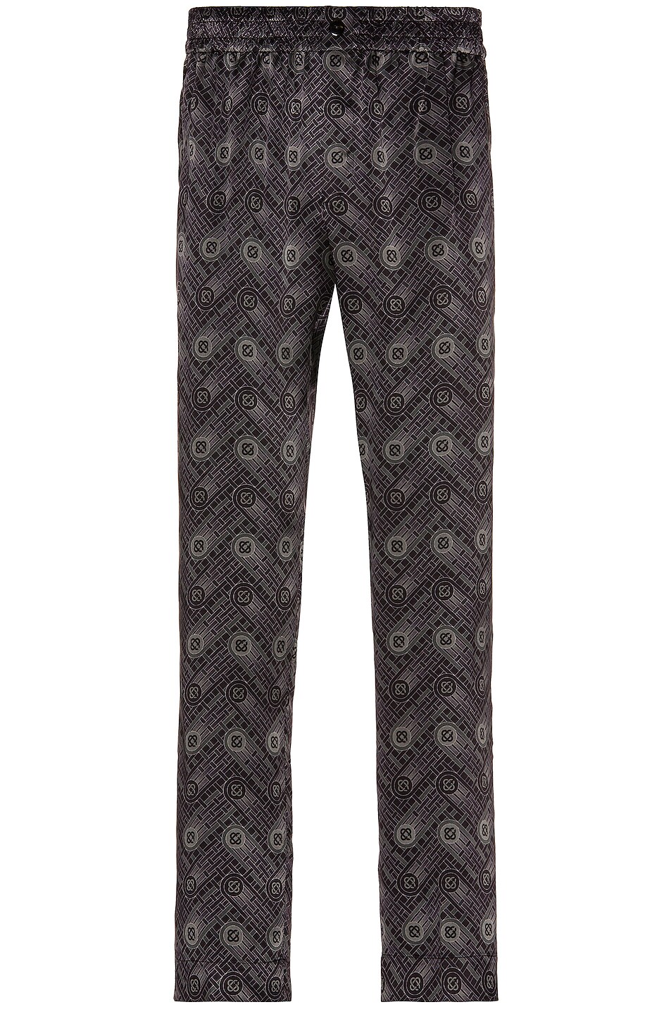 Image 1 of Casablanca Pyjama Silk Trouser in Black Ping Pong Monogram