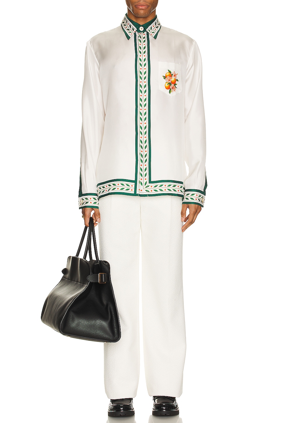 Image 1 of Casablanca Straight Leg Trouser in Off White