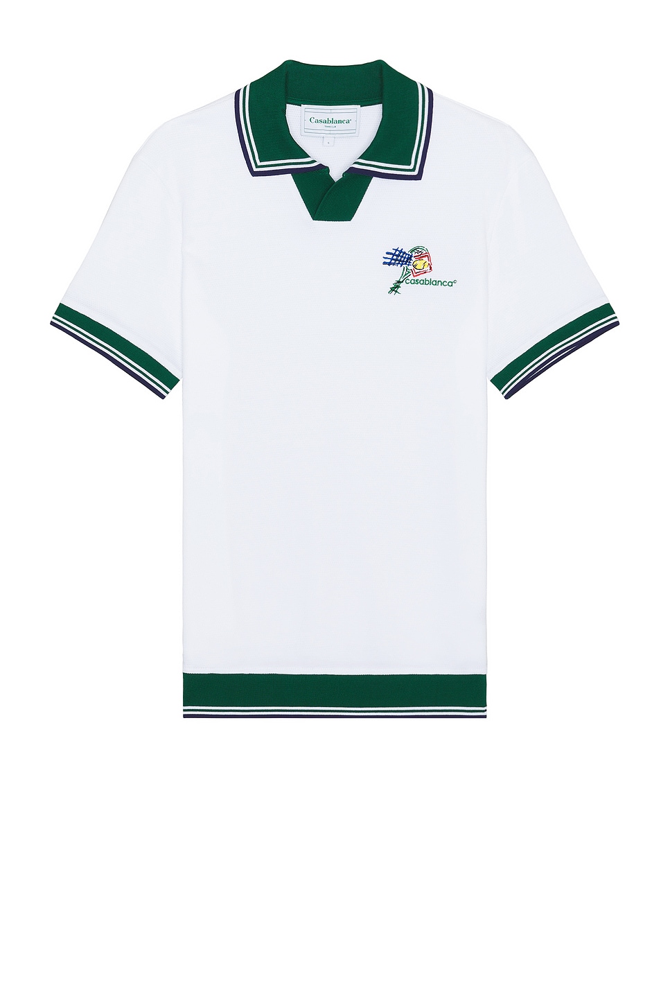 Image 1 of Casablanca Croquis De Tennis Polo in White