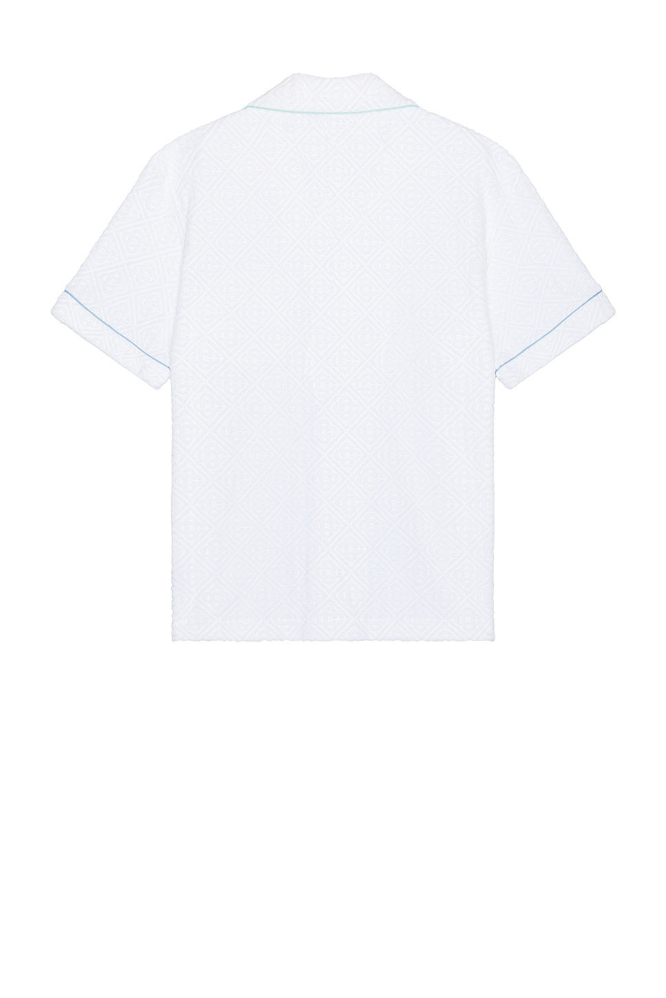 Shop Casablanca Towelling Short Sleeve Shirt In White