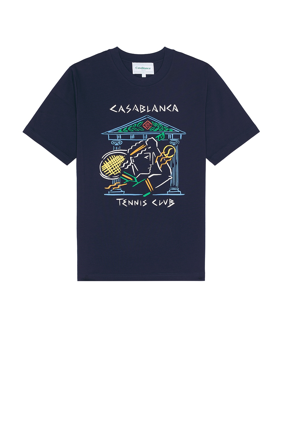 Image 1 of Casablanca Crayon Temple Tennis Club T-Shirt in Crayon Temple Tennis Club