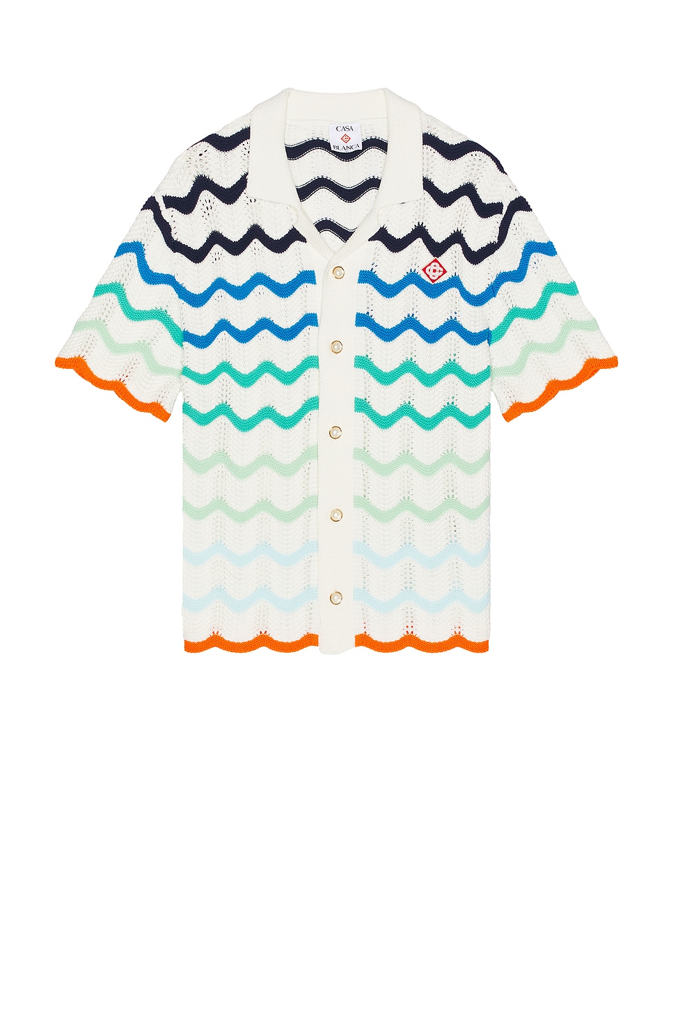 Image 1 of Casablanca Gradient Wave Texture Shirt in Wave