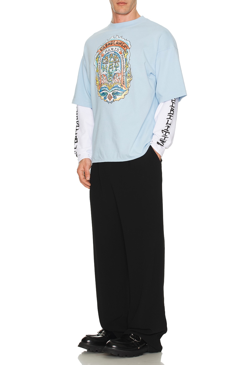 Image 1 of Casablanca Double Layer Printed Tee in Casa Way Skate