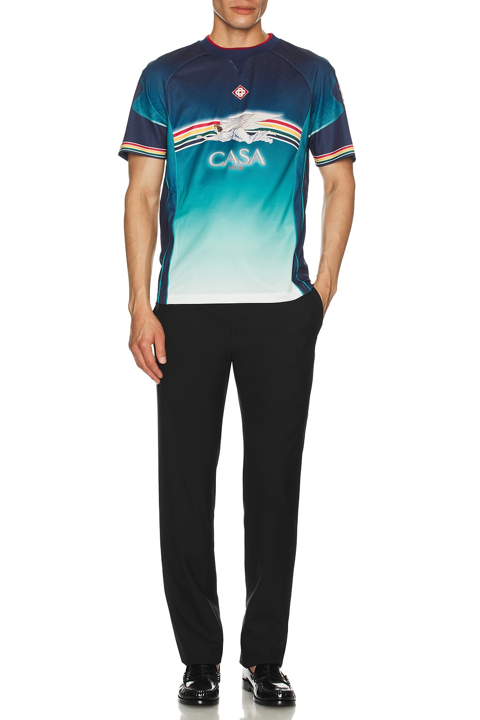 Image 1 of Casablanca Football Tee in La Deesse Du Stade