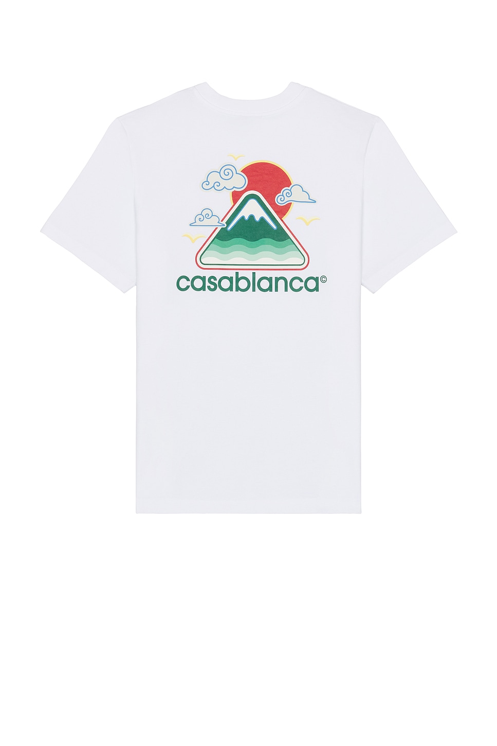 Image 1 of Casablanca Montagne Ondulee Screen Printed T-Shirt in White