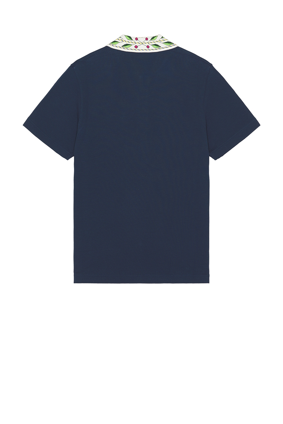 Casablanca Navy Blue Organic Cotton Classic Laurel Polo In Blue