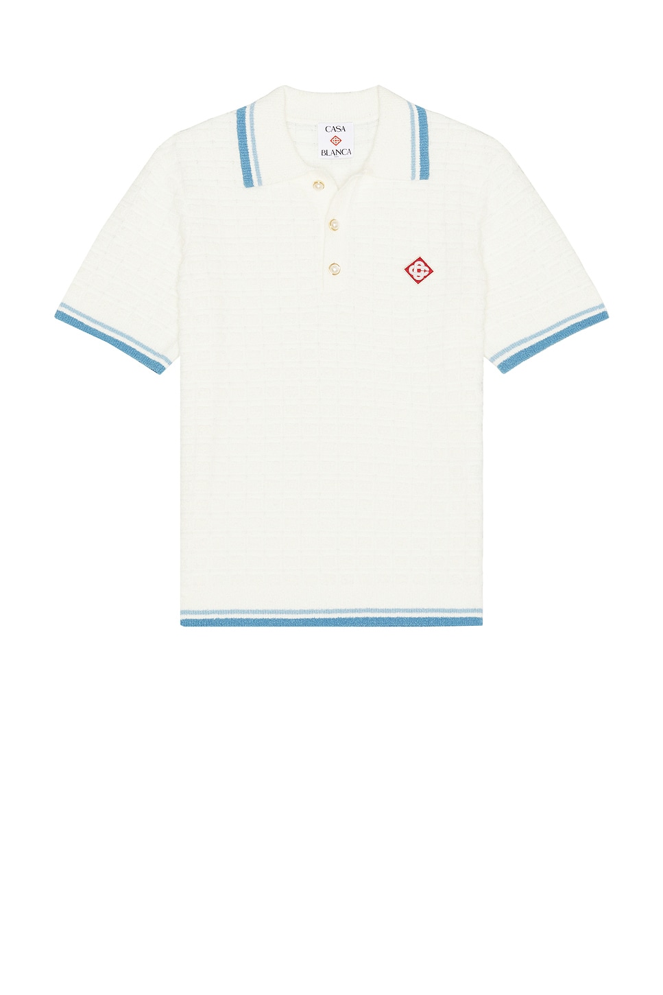 Image 1 of Casablanca Boucle Polo in White
