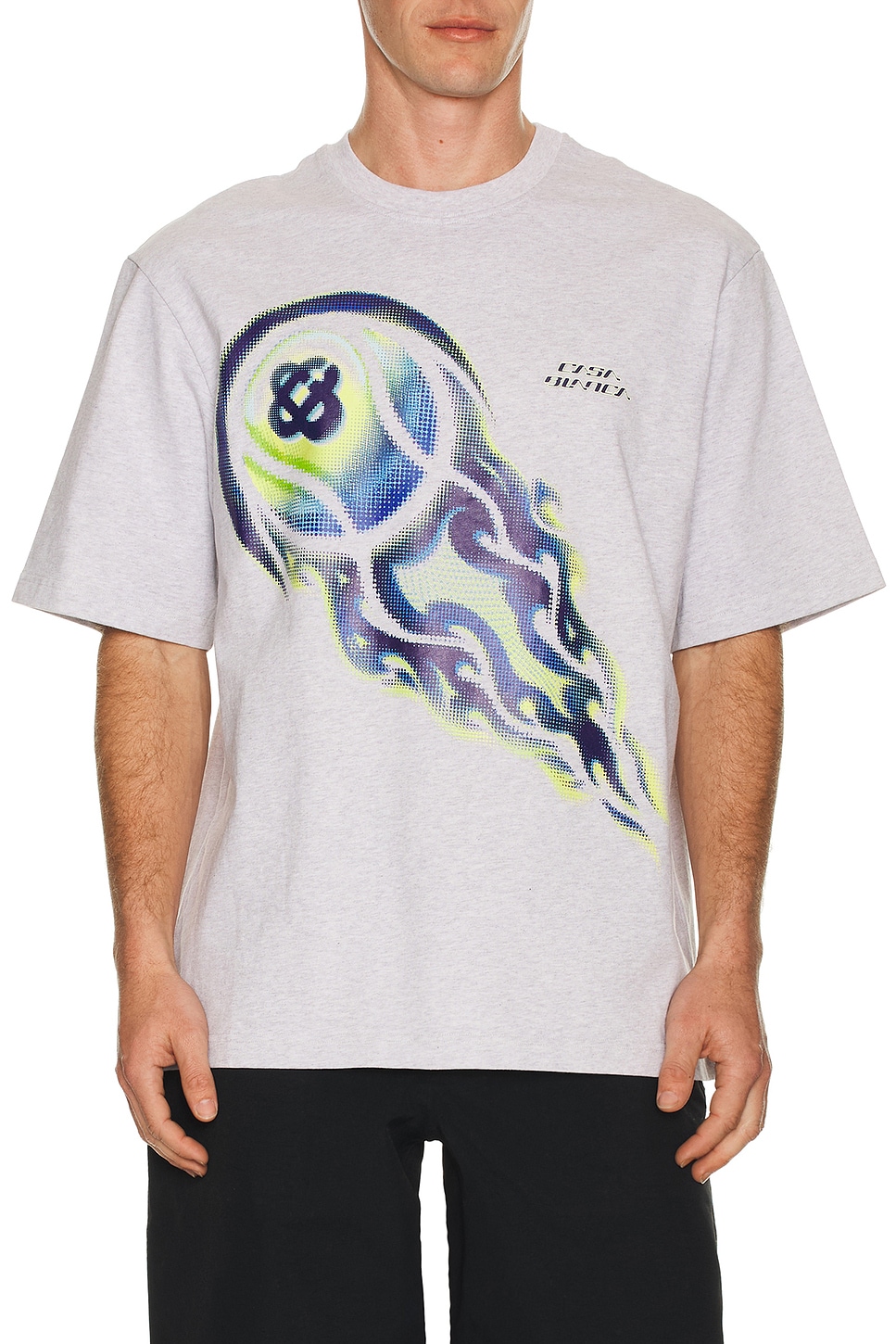Image 1 of Casablanca Flaming Tennis Ball Oversized T-Shirt in Flaming Tennis Ball